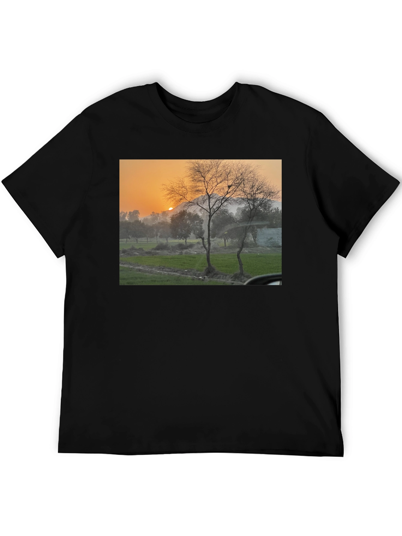 Nature Scene Black T-Shirt