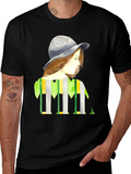 Stylish Woman Portrait Graphic Tee