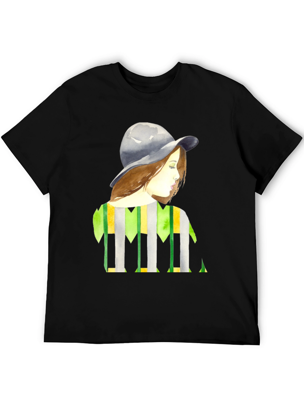Stylish Woman Portrait Graphic Tee