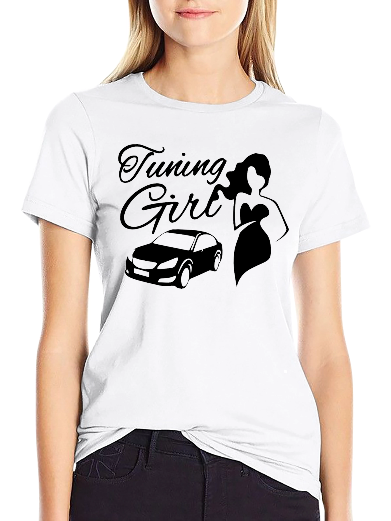 Tuning Girl Graphic T-Shirt - Car Enthusiast Fashion