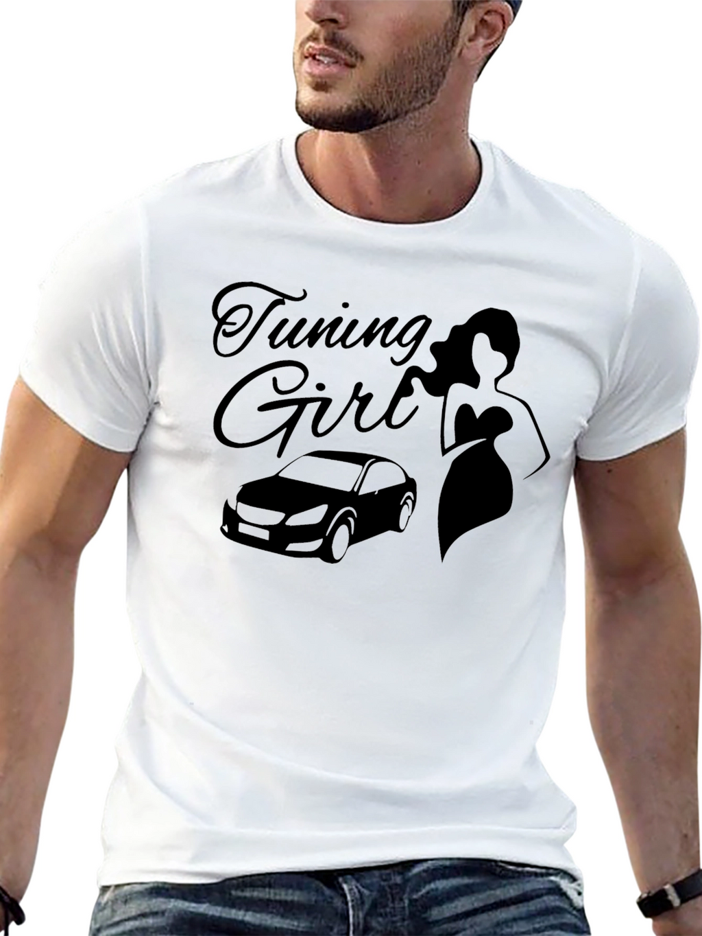 Tuning Girl Graphic T-Shirt - Car Enthusiast Fashion