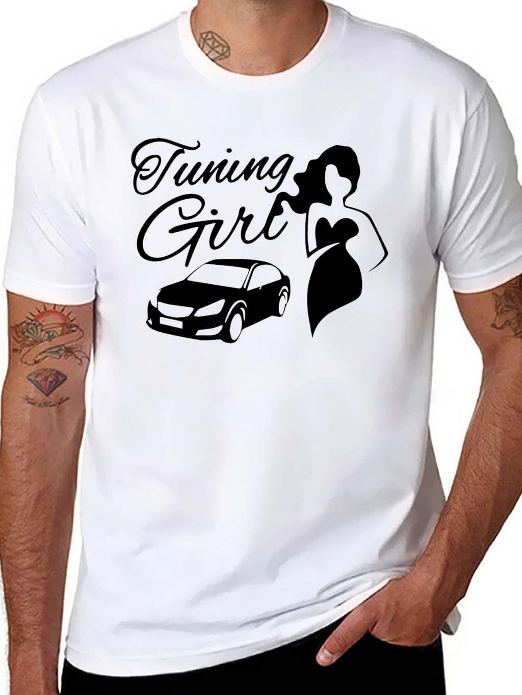 Tuning Girl Graphic T-Shirt - Car Enthusiast Fashion