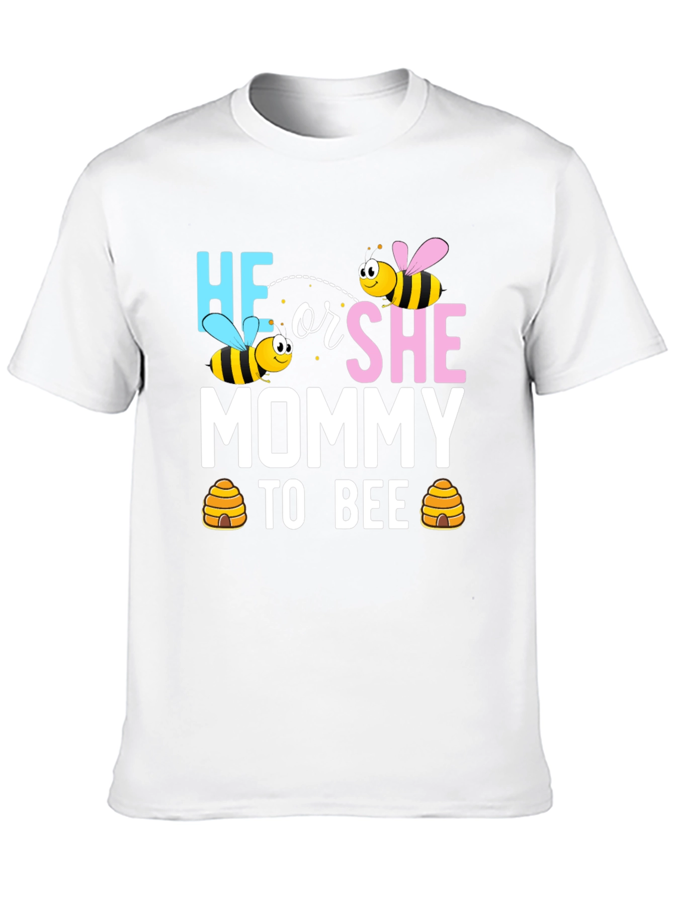 He or She Mommy to Bee Baby Shower T-Shirt