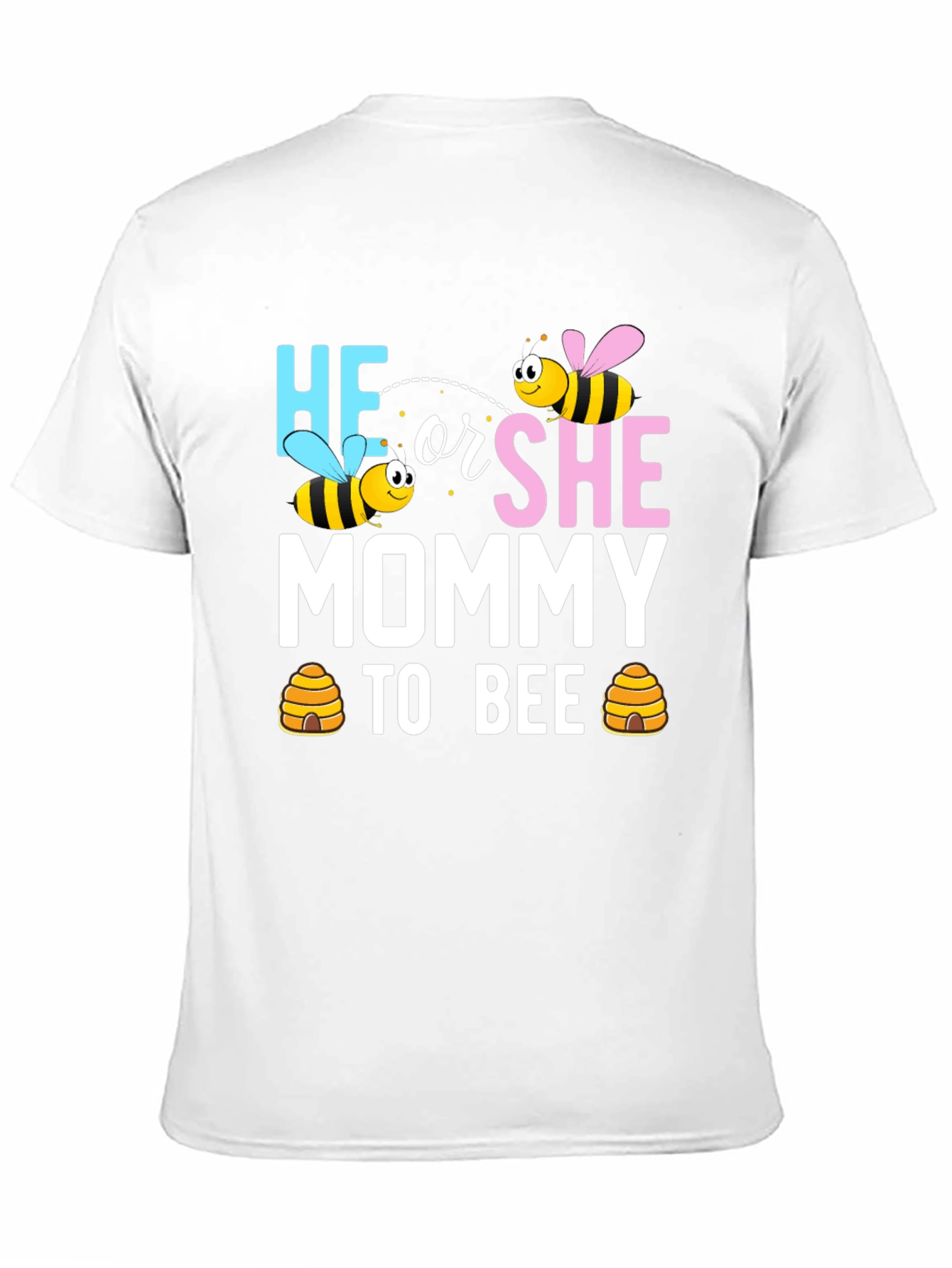He or She Mommy to Bee Baby Shower T-Shirt