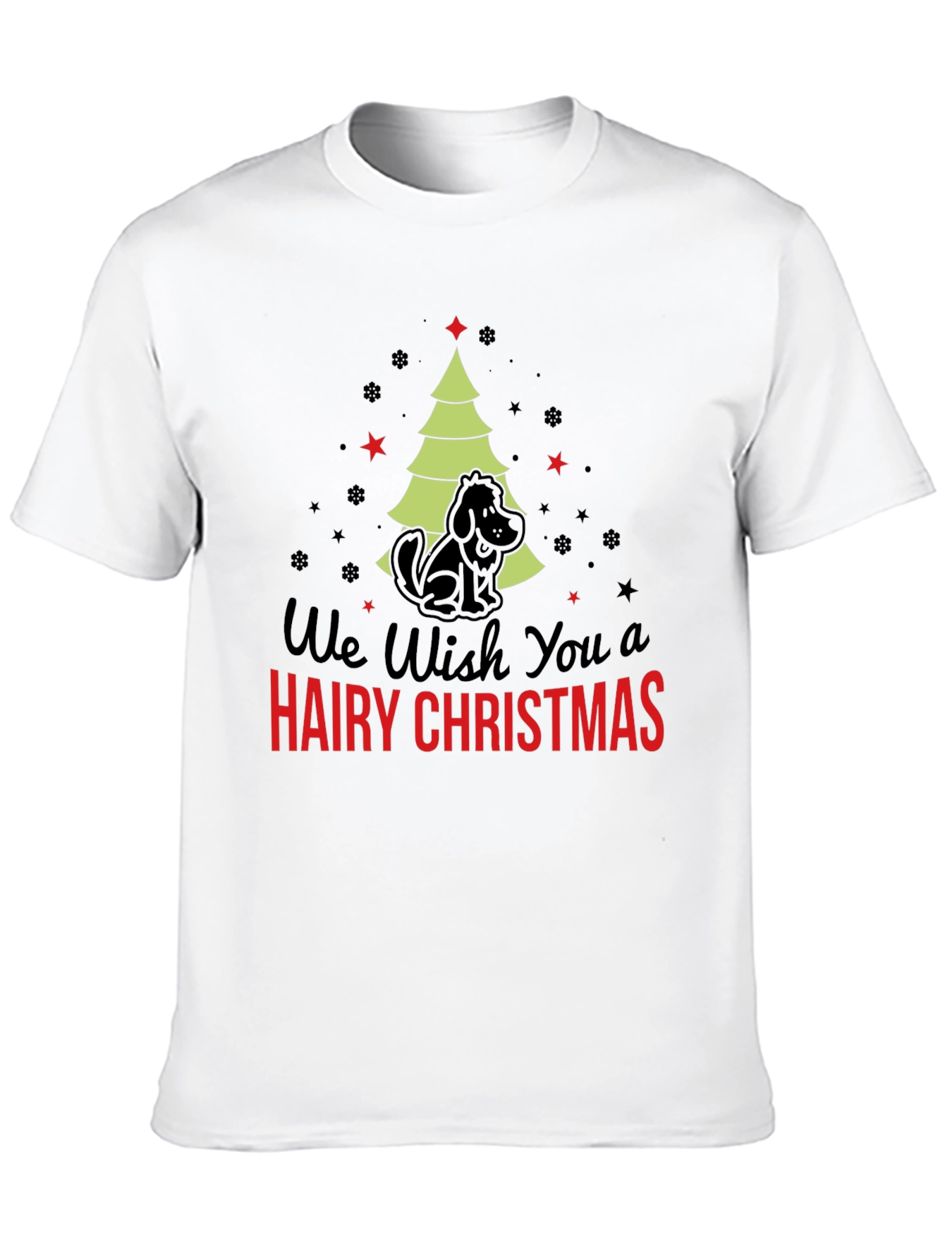 Hairy Christmas Dog T-Shirt