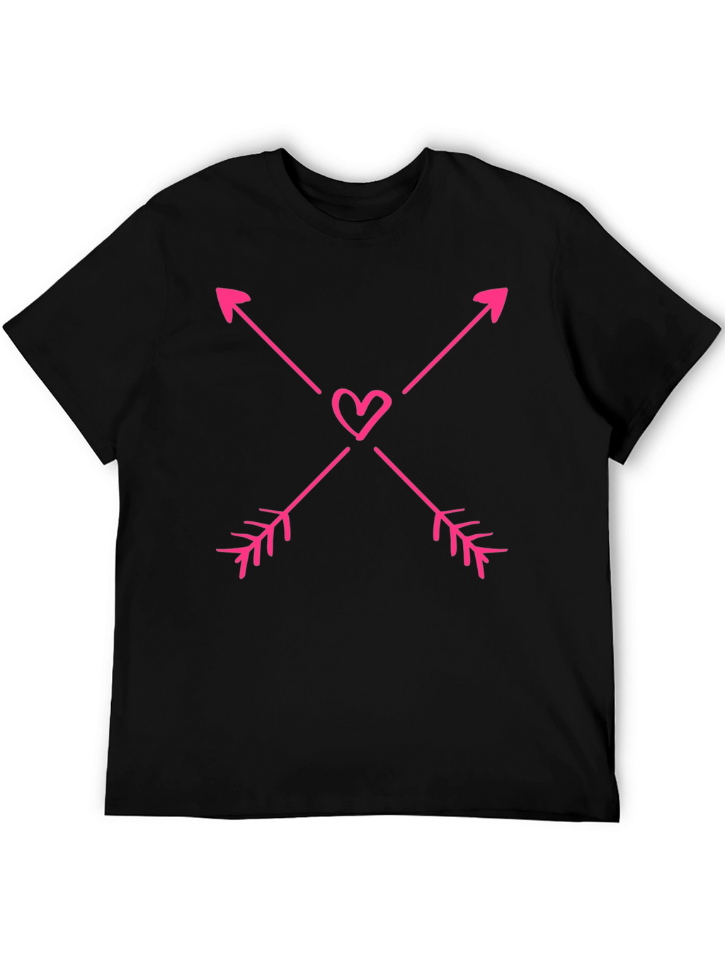 Heart Arrow Graphic Tee - Black