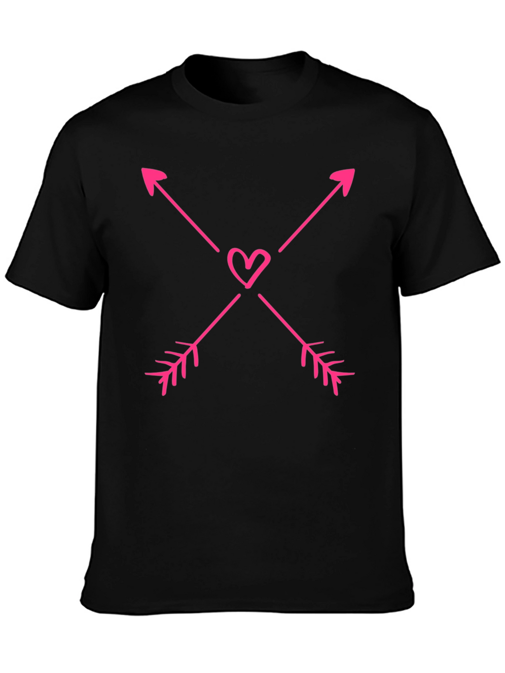 Heart Arrow Graphic Tee - Black