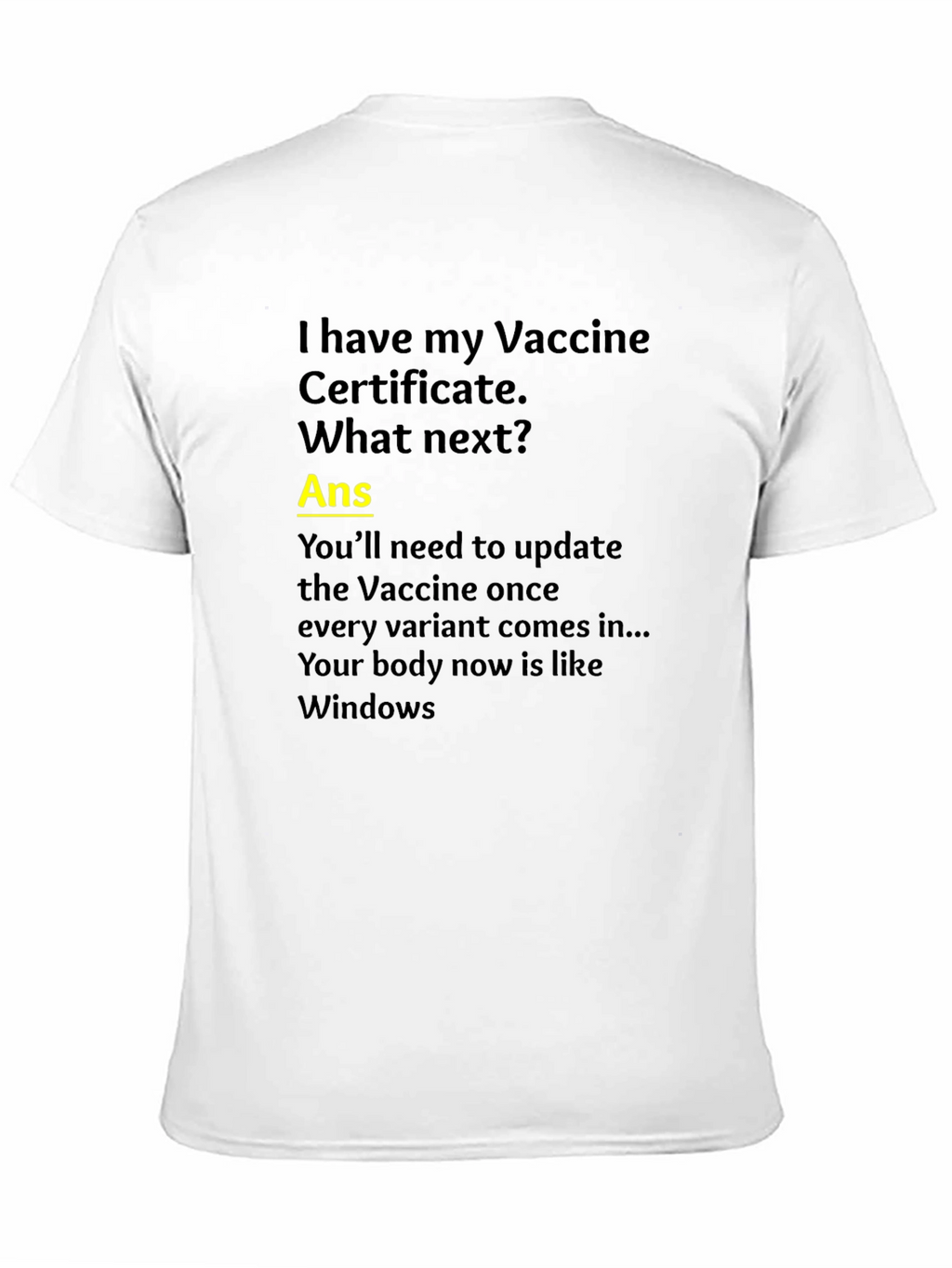 Vaccine Humor T-Shirt: Windows Update