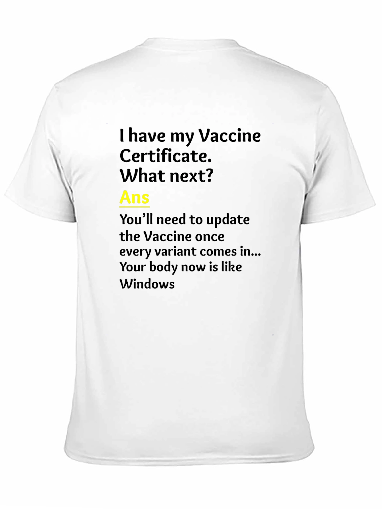 Vaccine Humor T-Shirt: Windows Update