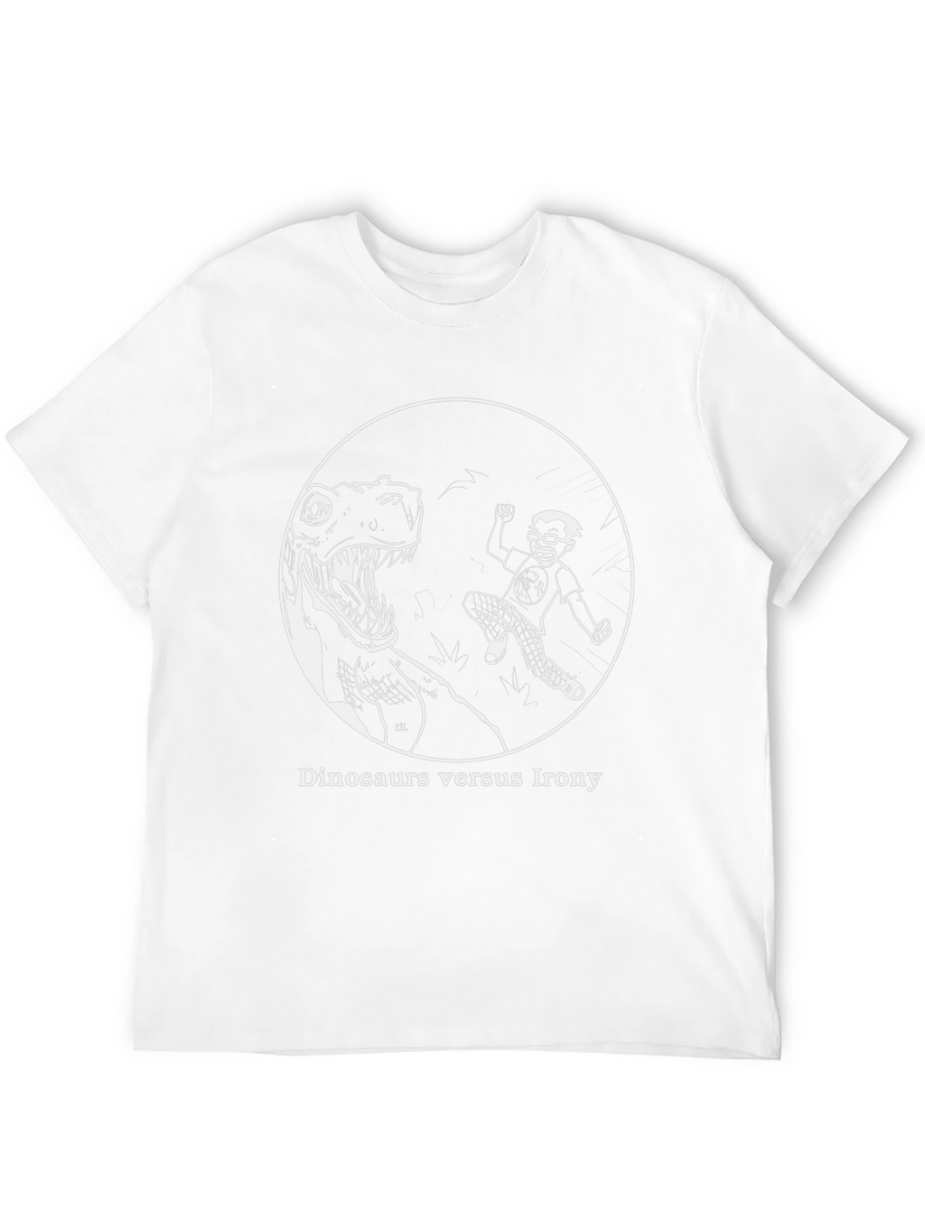 Dinosaurs vs. Irony Graphic T-Shirt - Black
