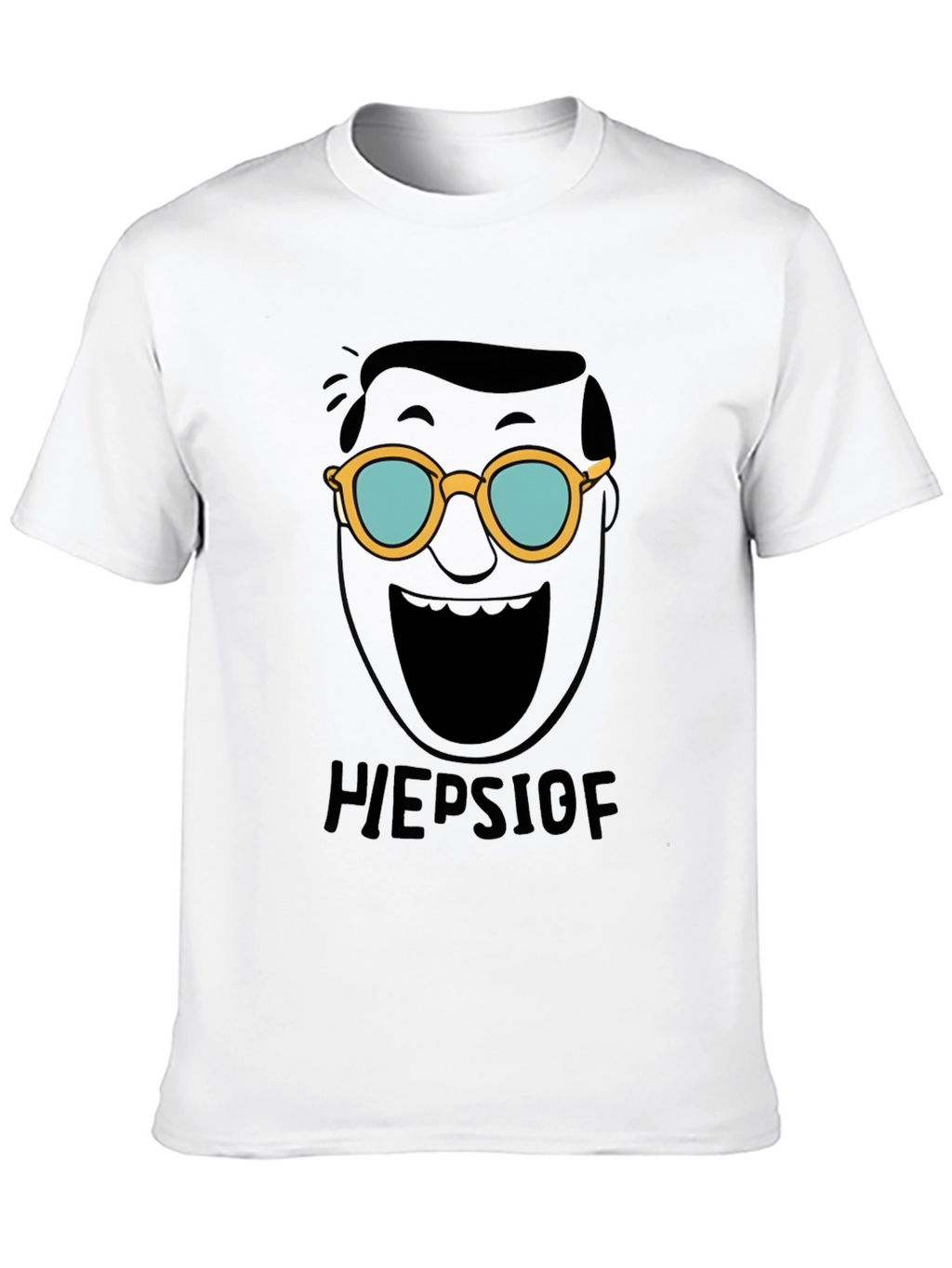 Heepslof Tee: Bold Graphic Print Black T-Shirt