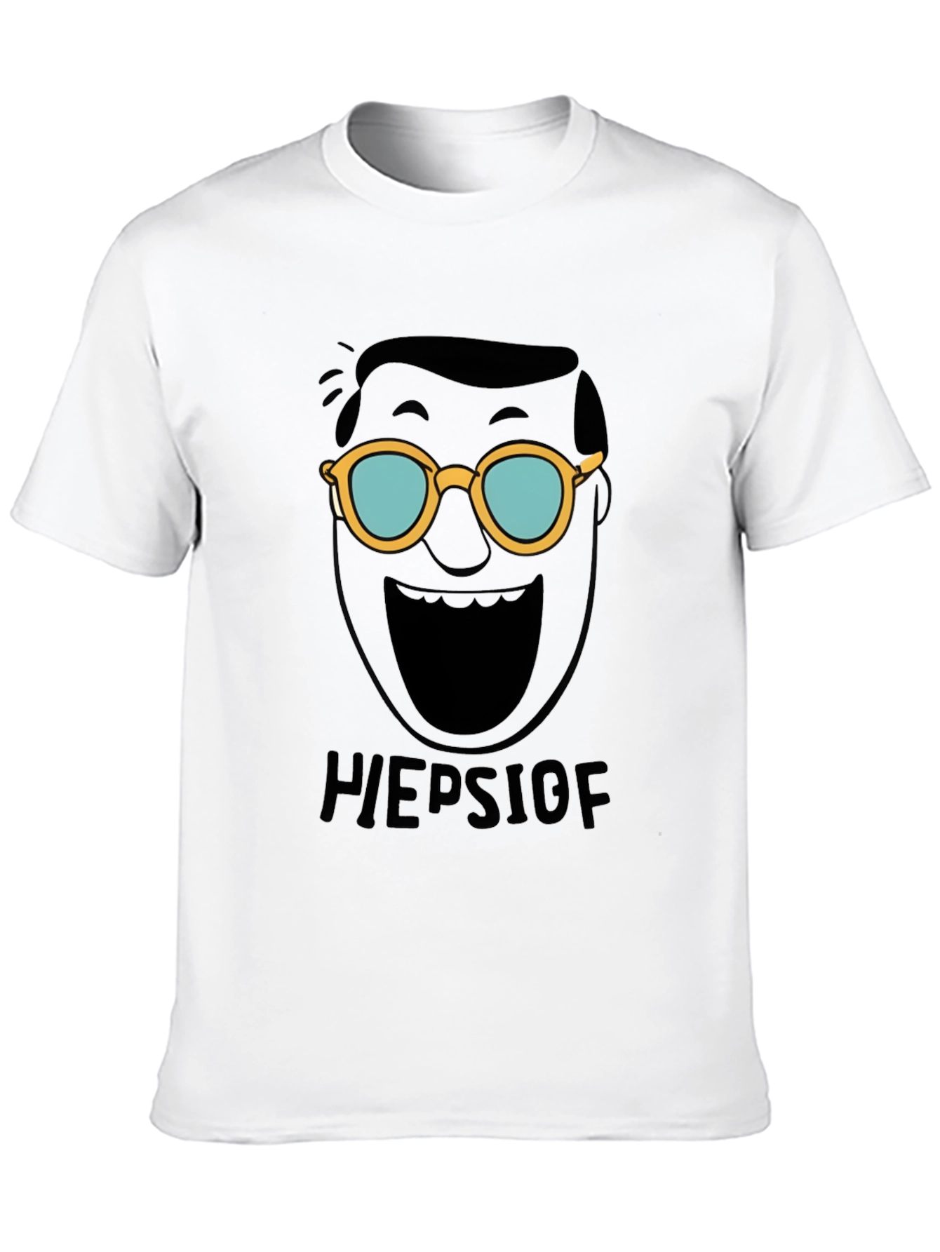 Heepslof Tee: Bold Graphic Print Black T-Shirt