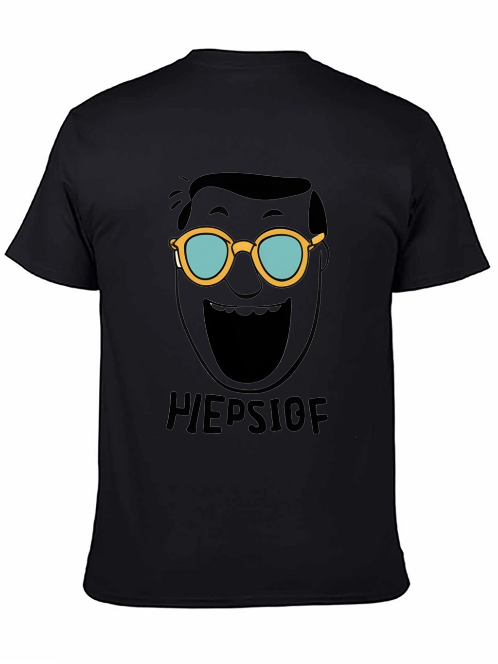 Heepslof Tee: Bold Graphic Print Black T-Shirt
