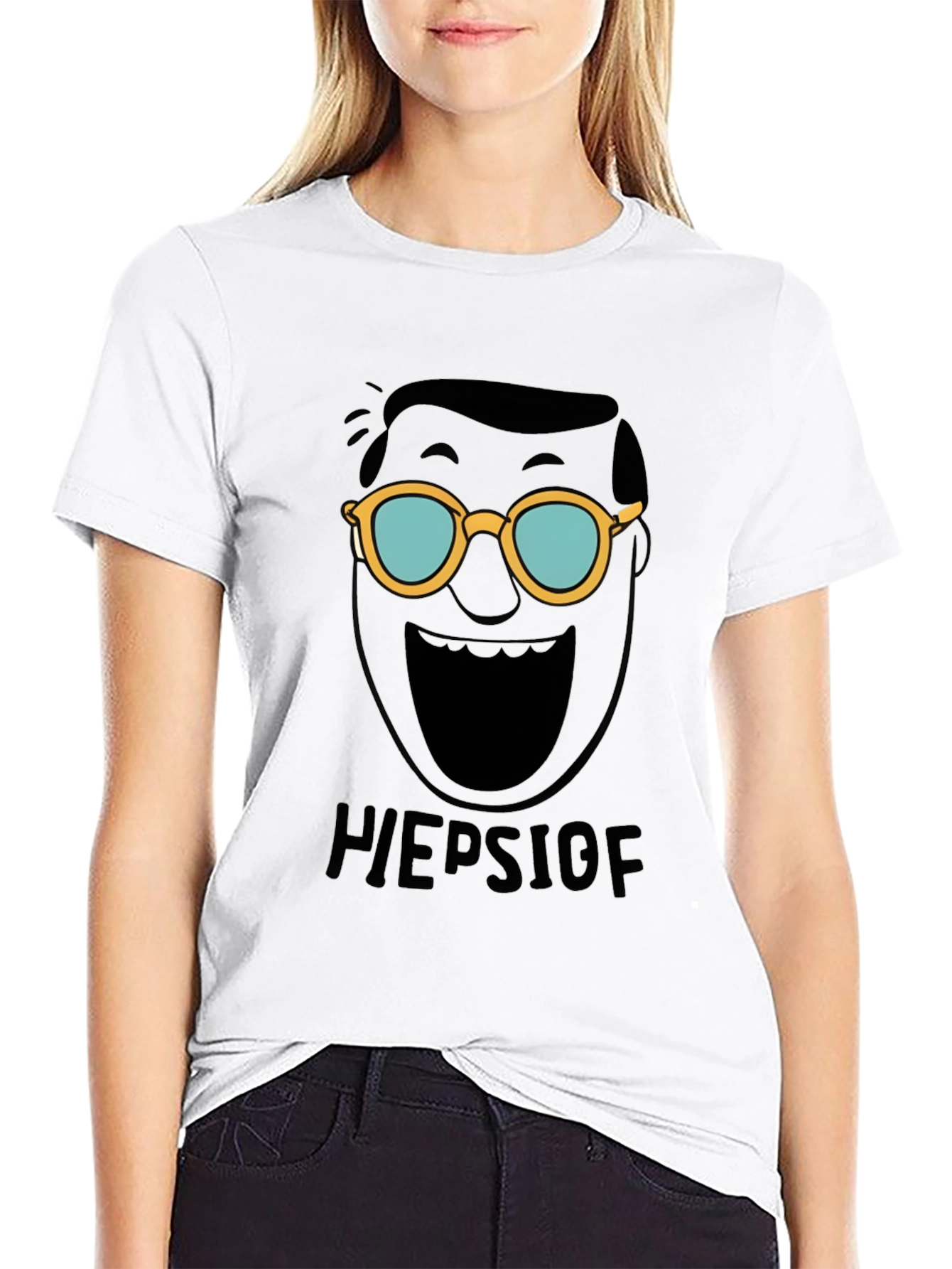 Heepslof Tee: Bold Graphic Print Black T-Shirt
