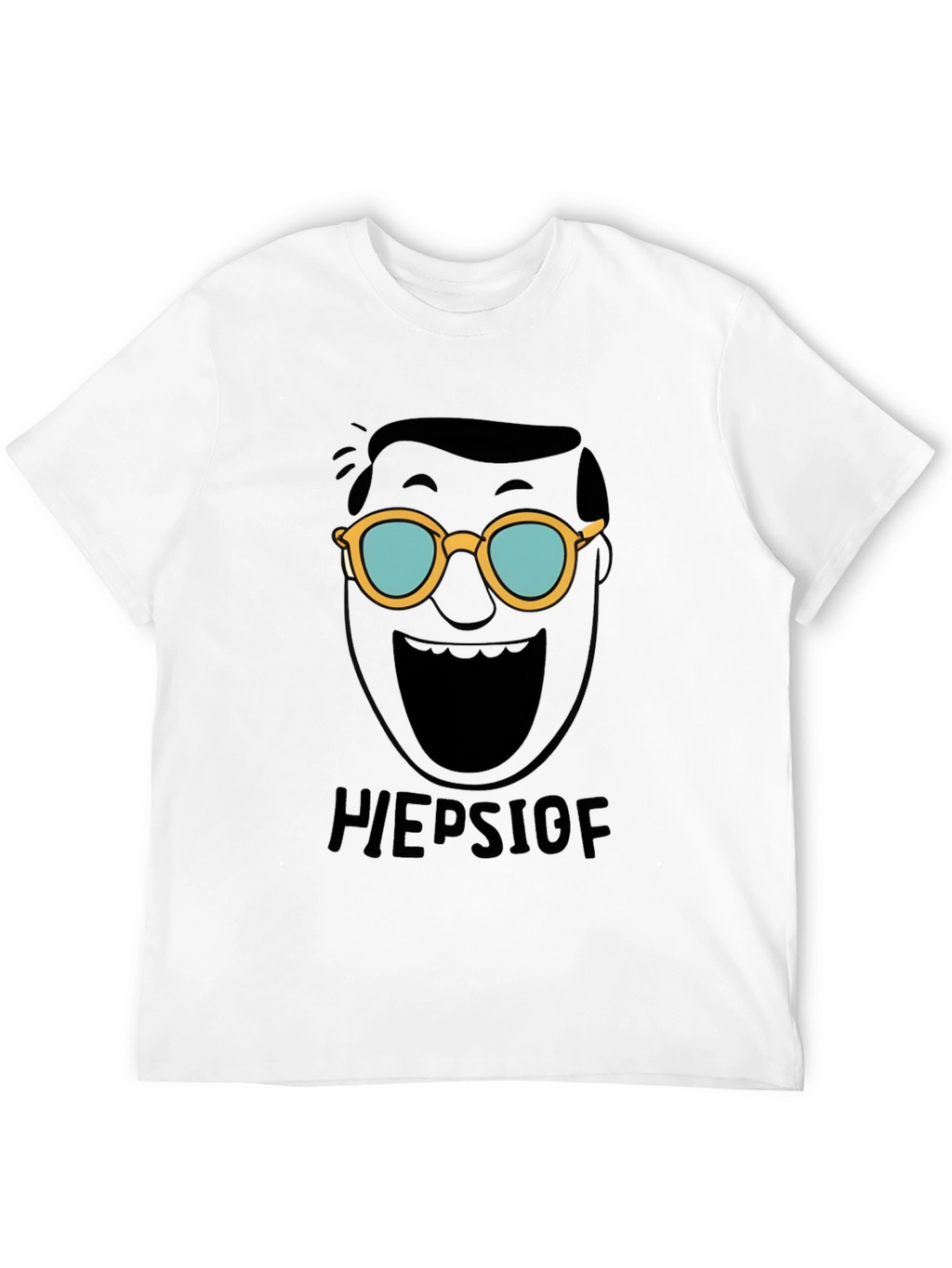 Heepslof Tee: Bold Graphic Print Black T-Shirt
