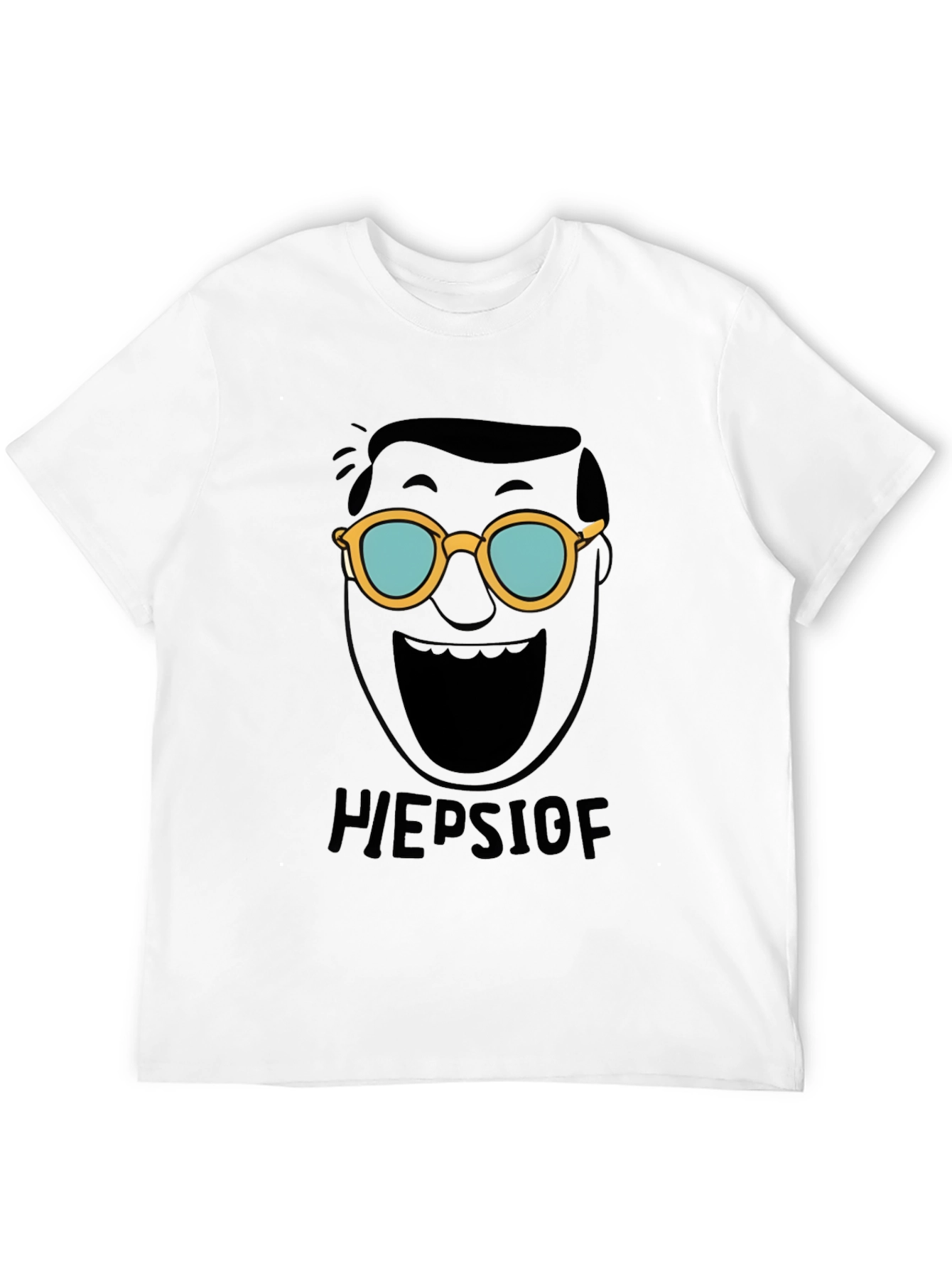 Heepslof Tee: Bold Graphic Print Black T-Shirt