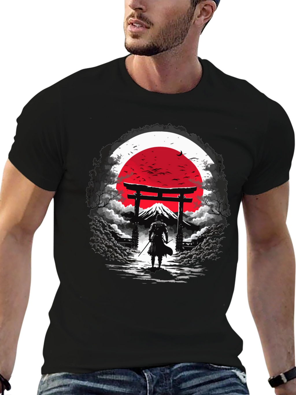 Samurai Graphic Tee - Japanese Art T-Shirt