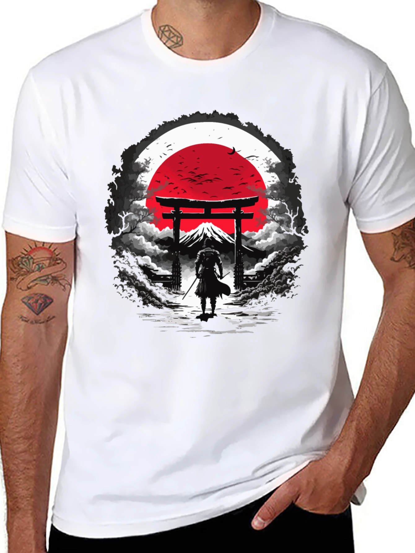 Samurai Graphic Tee - Japanese Art T-Shirt