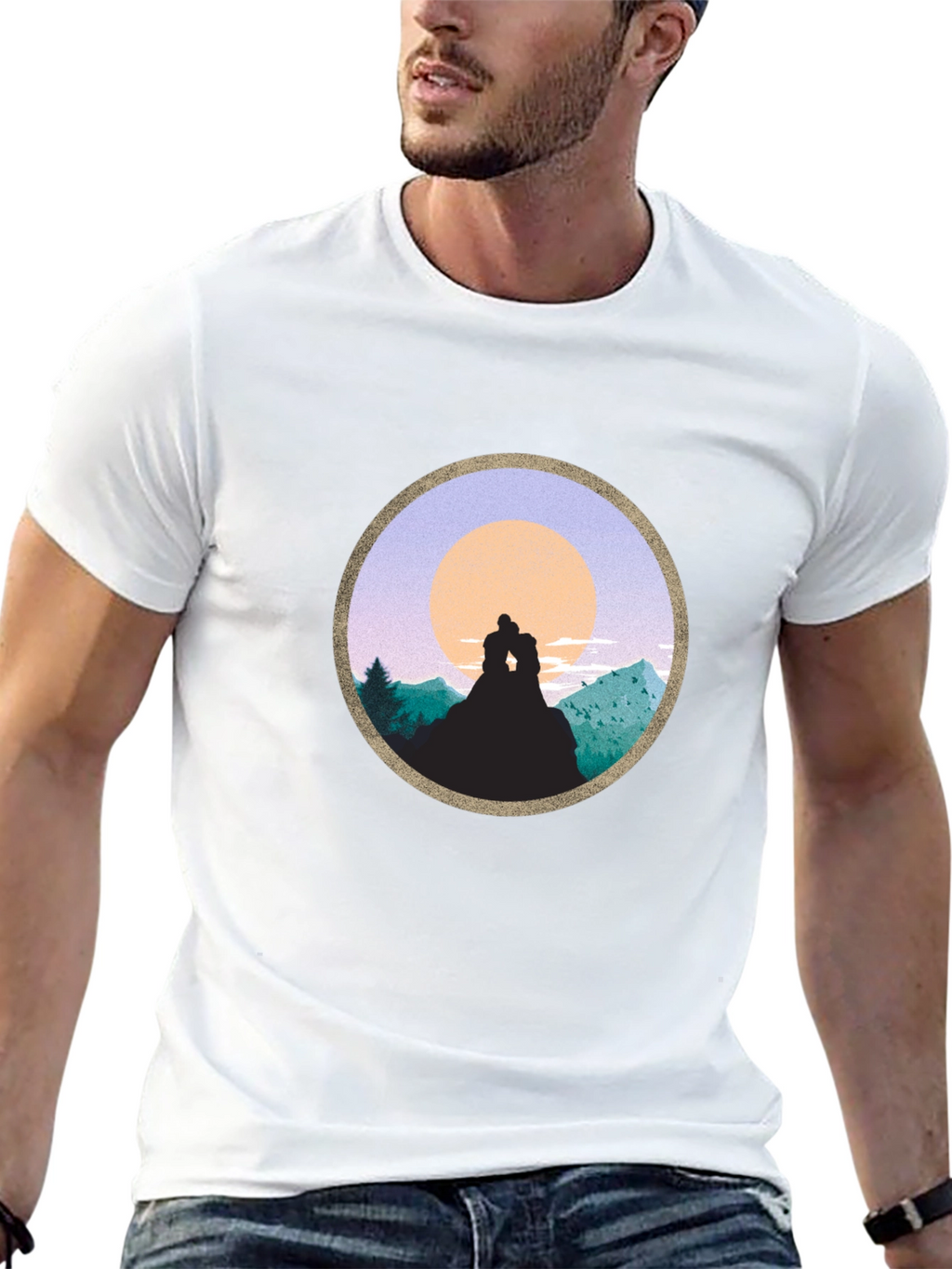 Romantic Sunset Mountain T-Shirt