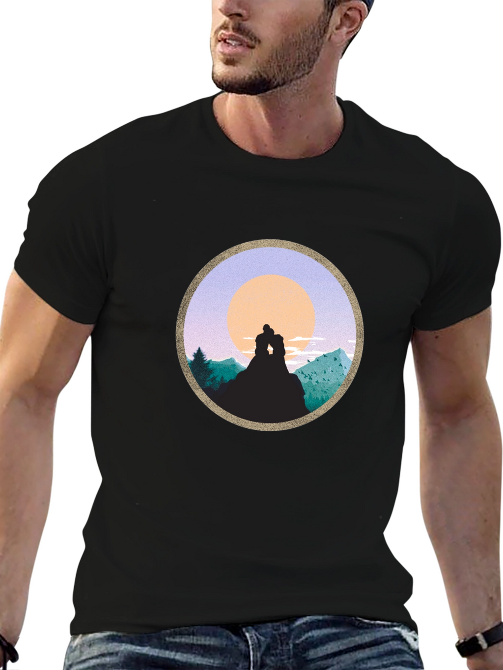 Romantic Sunset Mountain T-Shirt