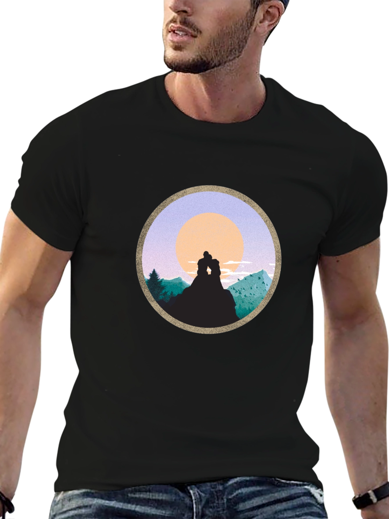 Romantic Sunset Mountain T-Shirt