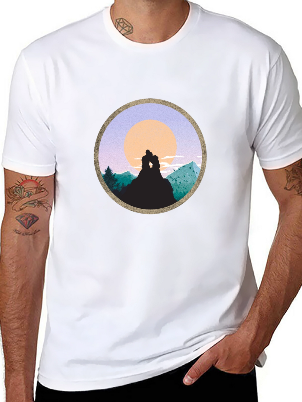 Romantic Sunset Mountain T-Shirt