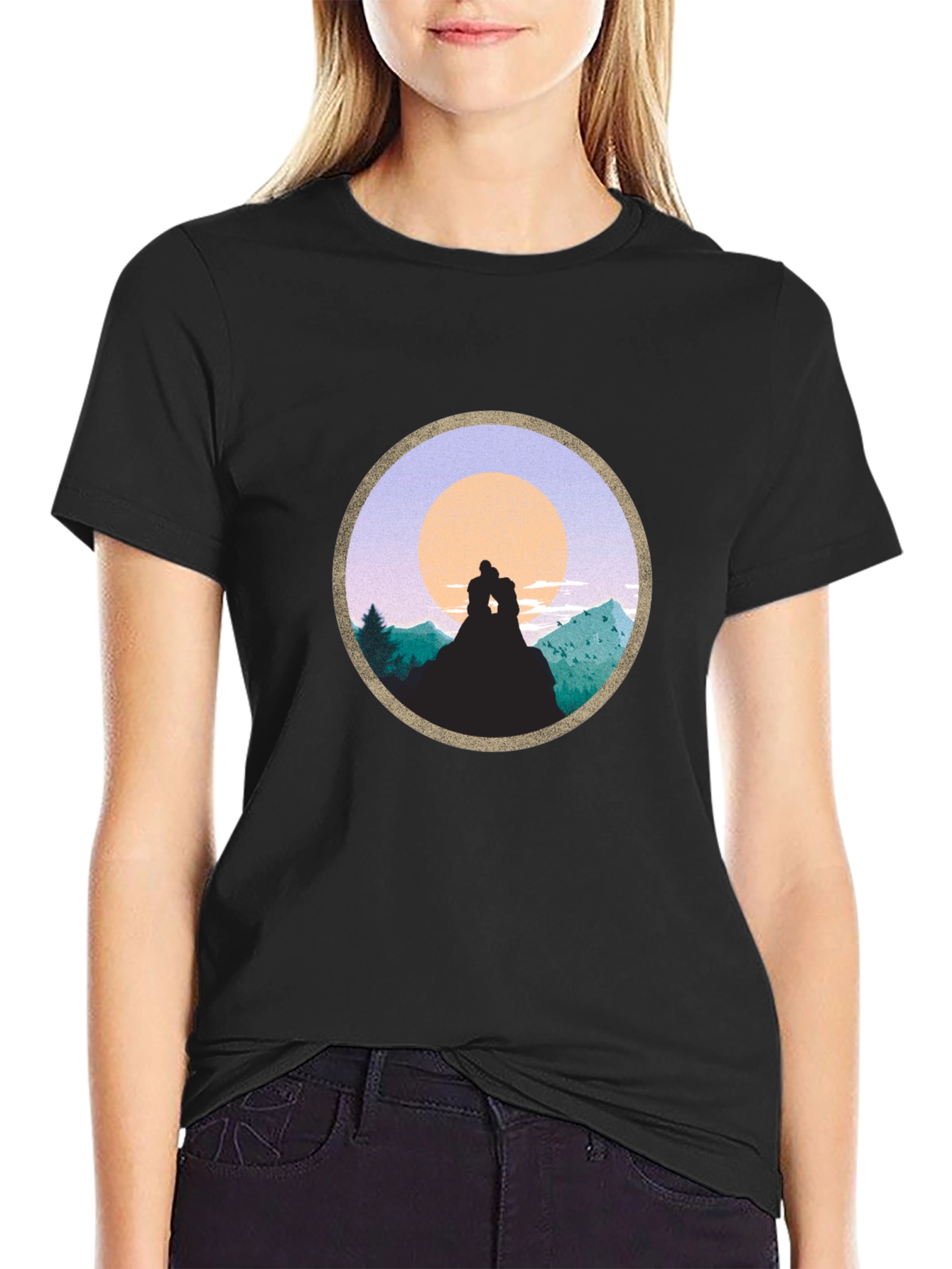 Romantic Sunset Mountain T-Shirt