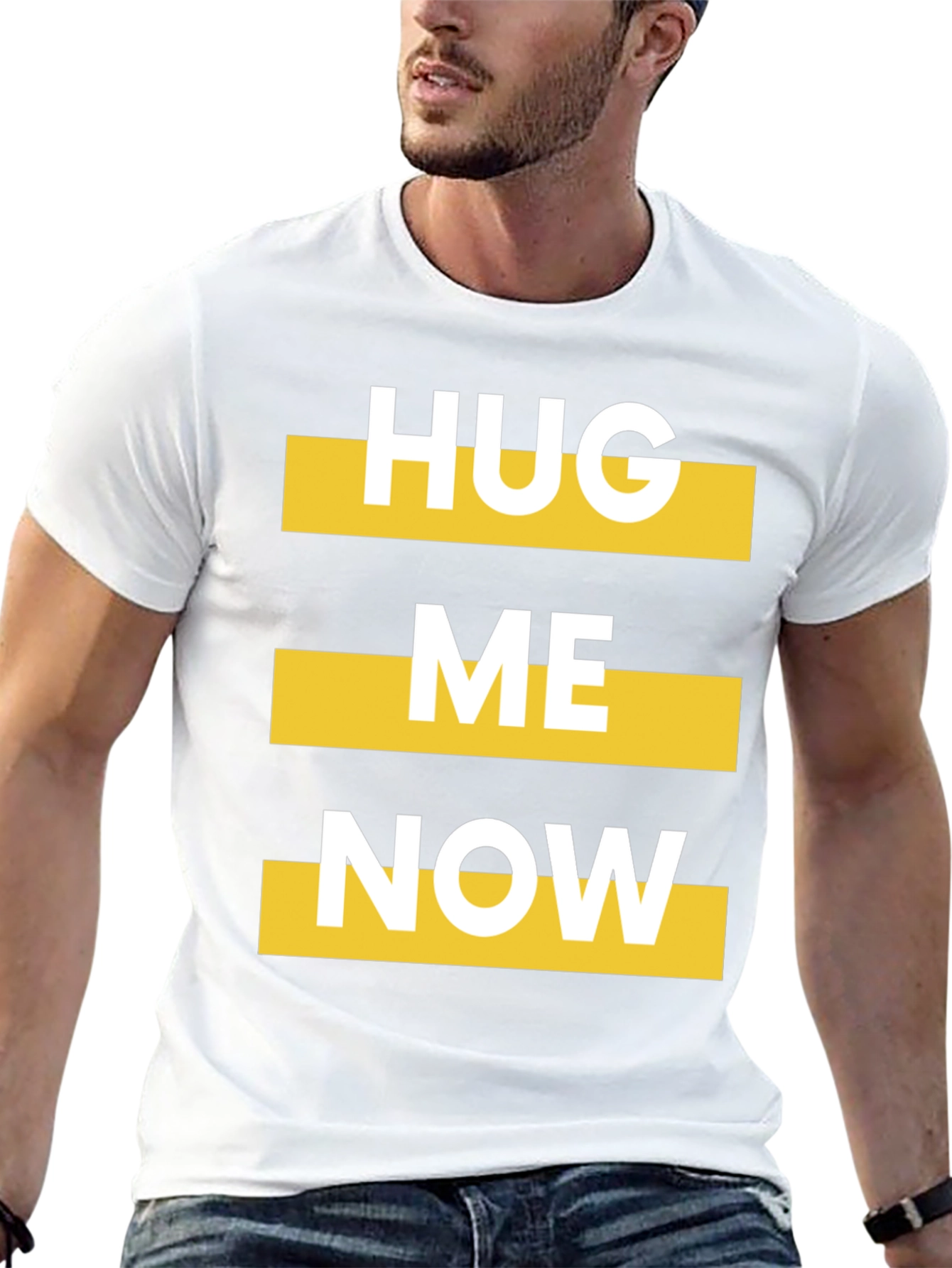 Hug Me Now Graphic Tee - Bold Statement T-Shirt