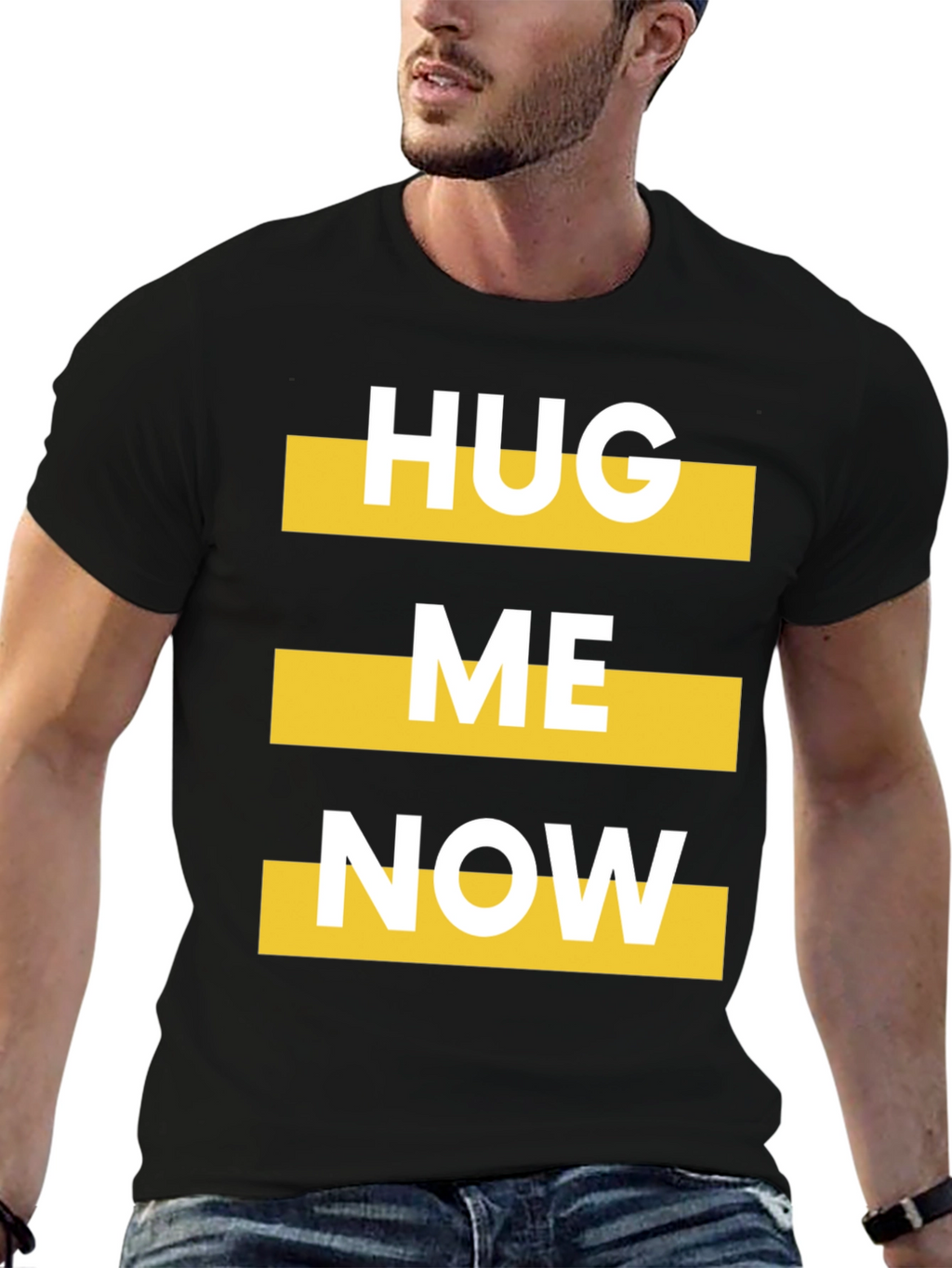 Hug Me Now Graphic Tee - Bold Statement T-Shirt
