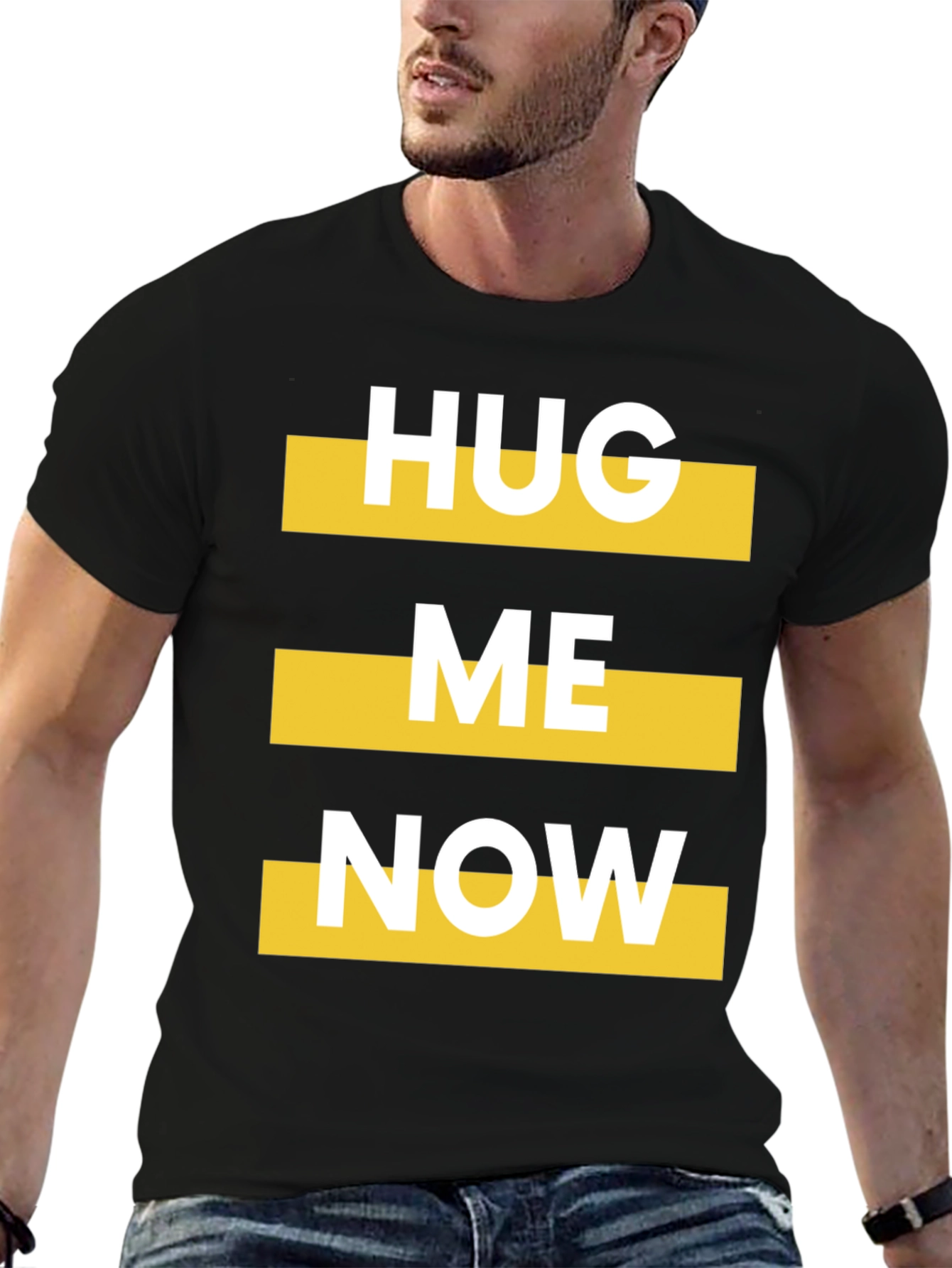 Hug Me Now Graphic Tee - Bold Statement T-Shirt