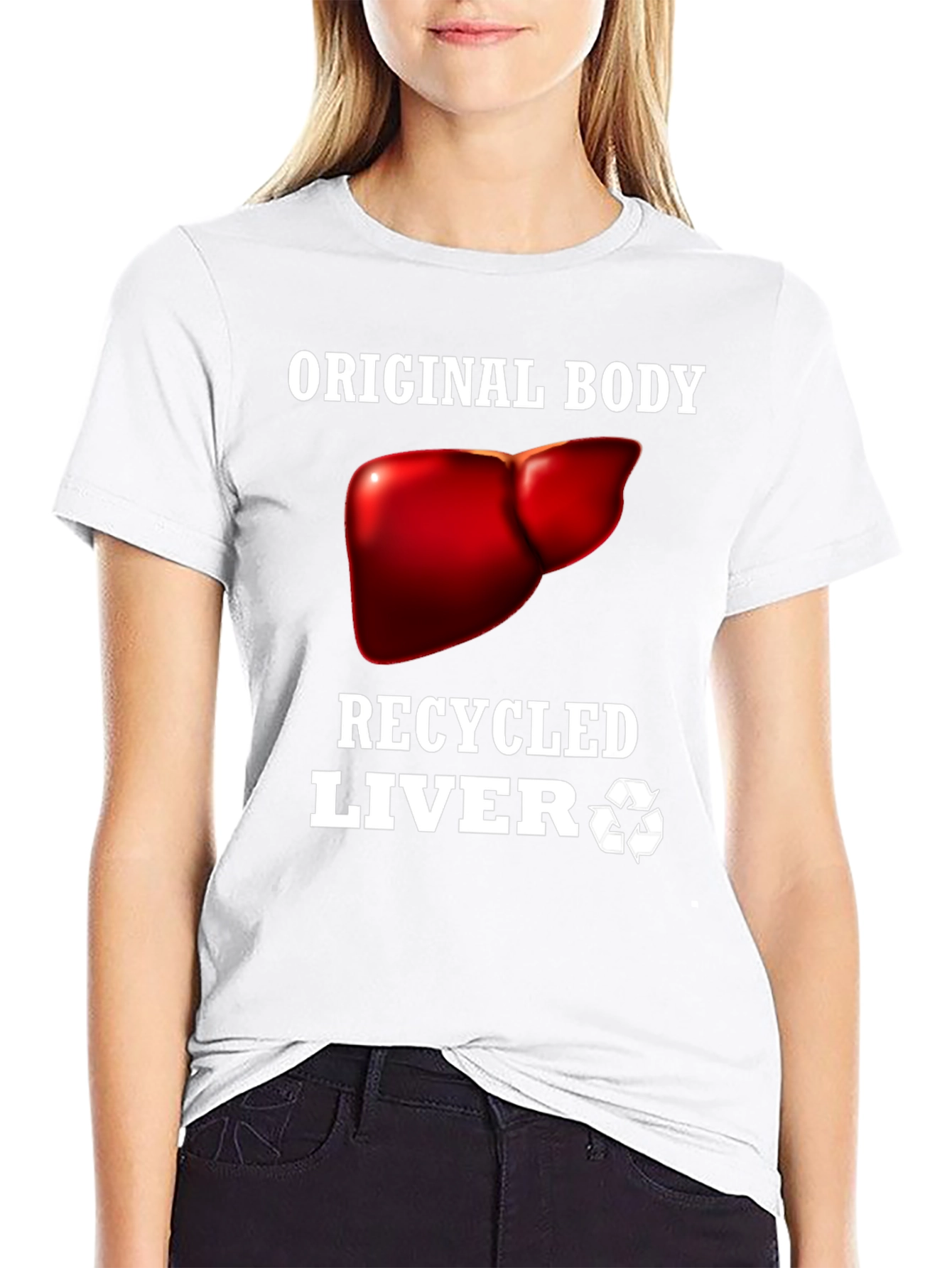 Recycled Liver Graphic Tee - Black Humor T-Shirt
