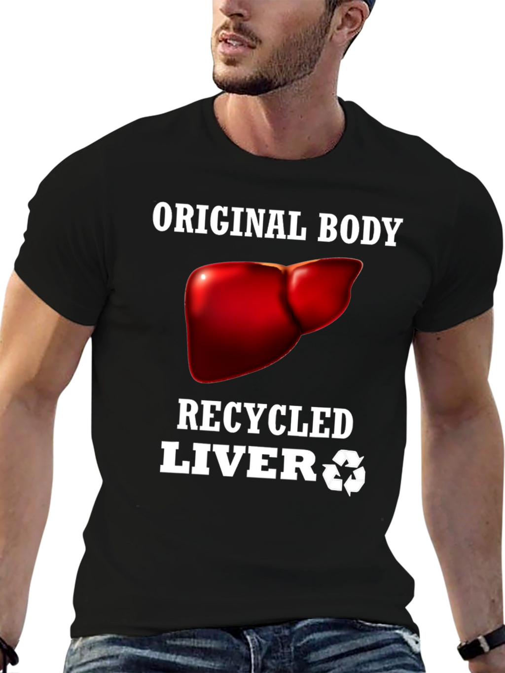 Recycled Liver Graphic Tee - Black Humor T-Shirt