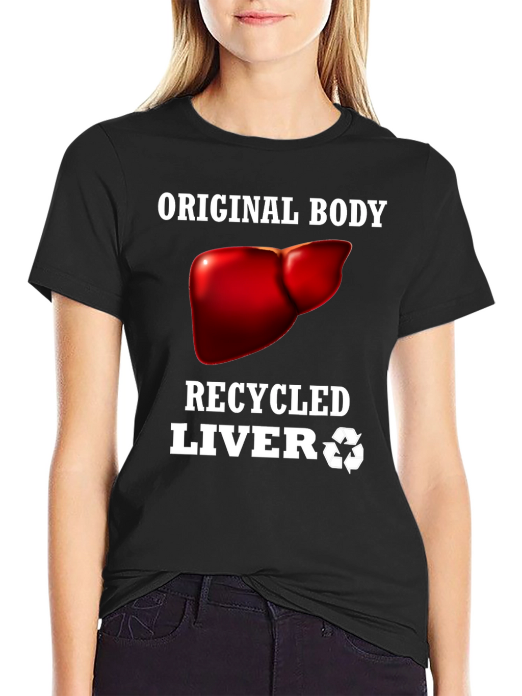 Recycled Liver Graphic Tee - Black Humor T-Shirt
