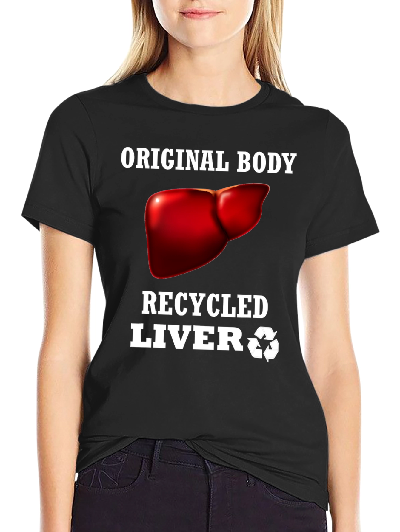Recycled Liver Graphic Tee - Black Humor T-Shirt