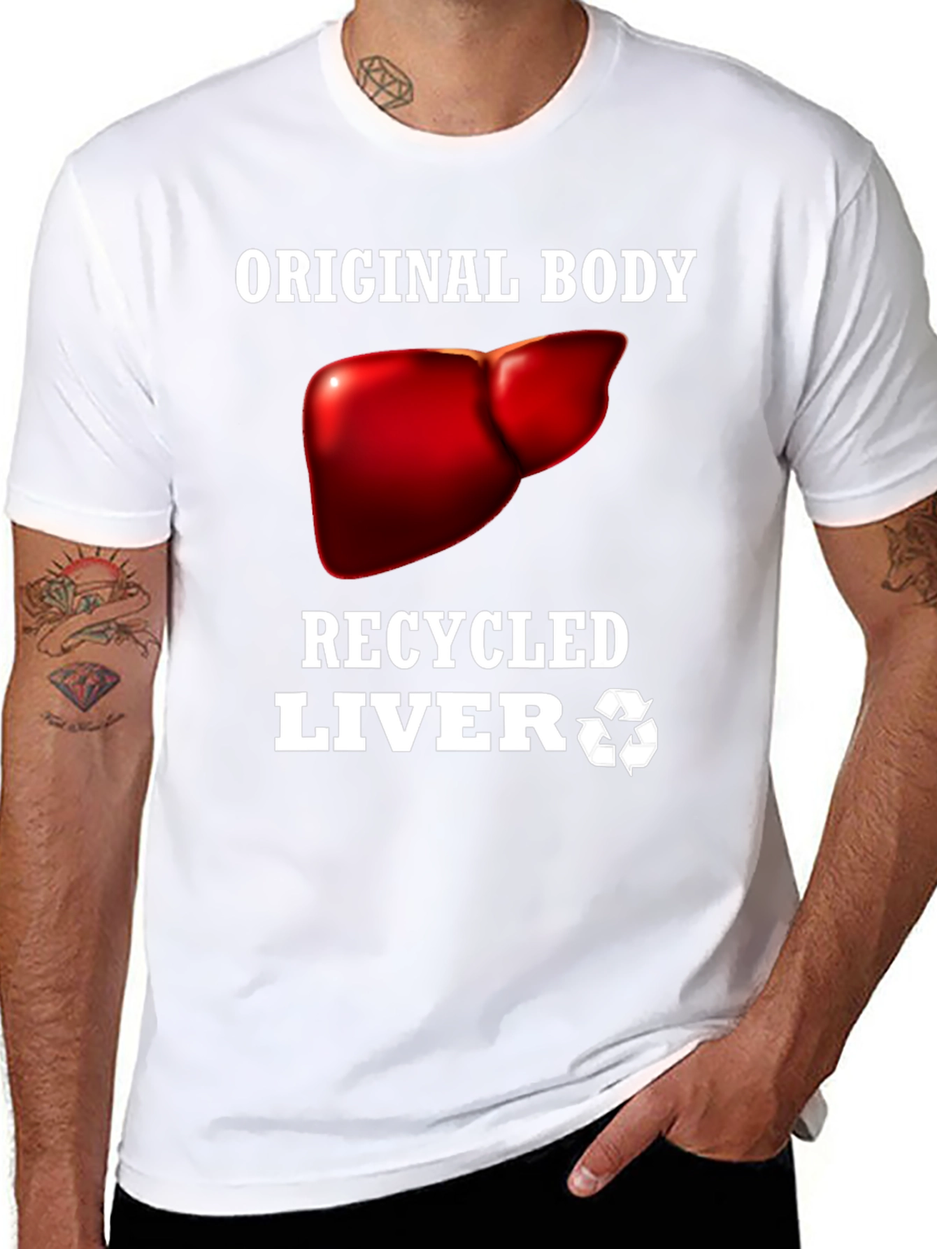 Recycled Liver Graphic Tee - Black Humor T-Shirt