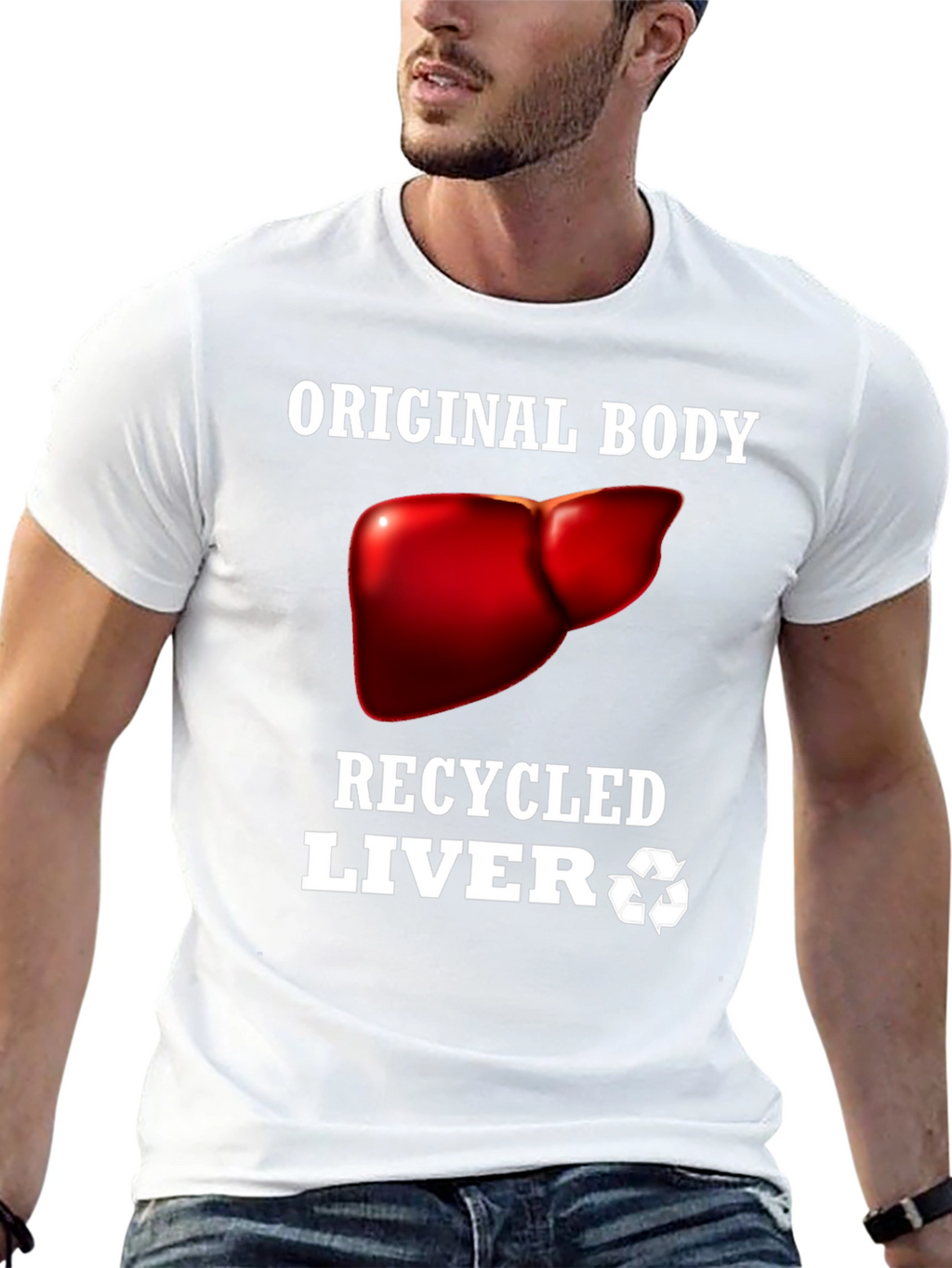 Recycled Liver Graphic Tee - Black Humor T-Shirt
