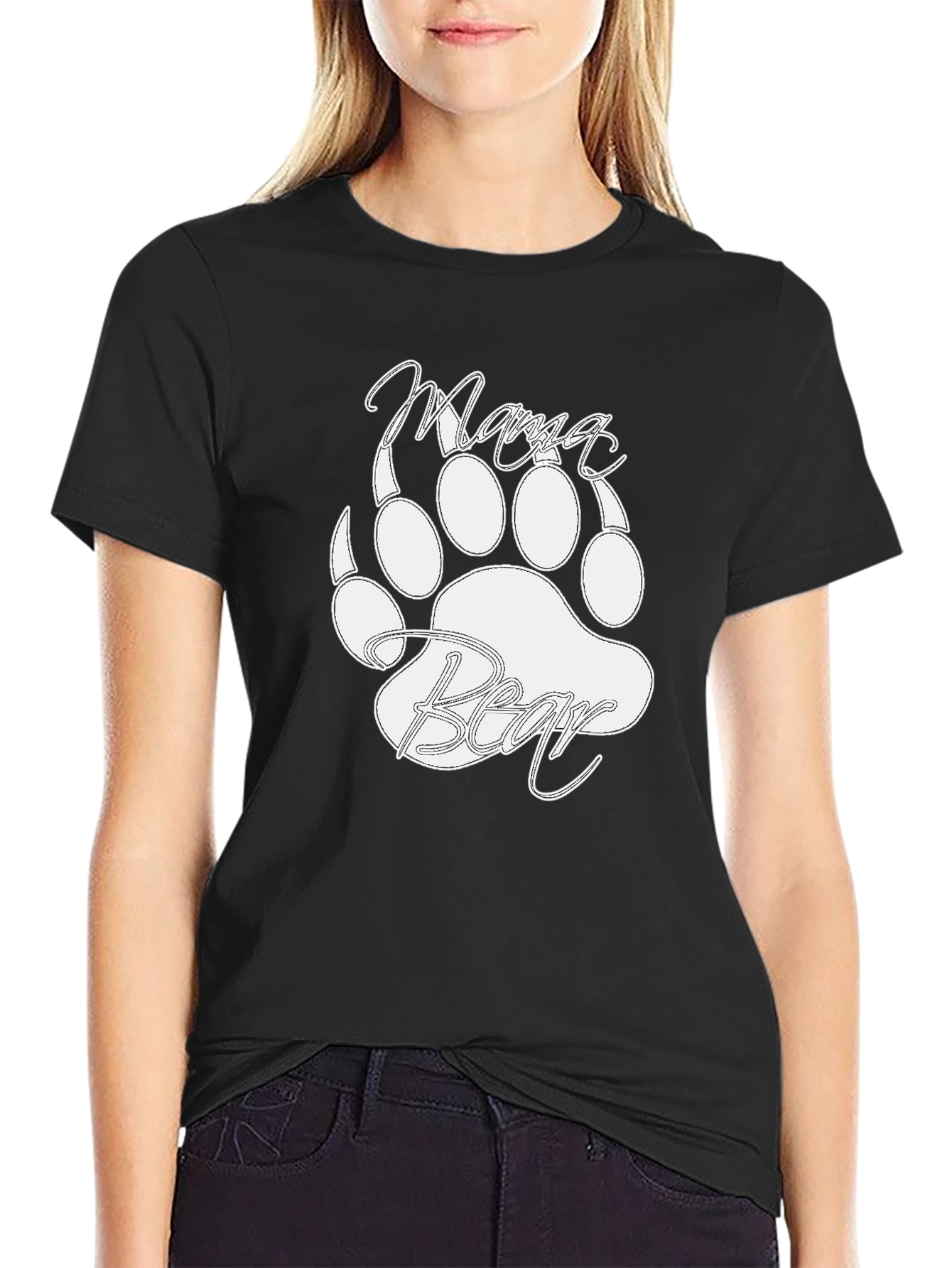 Mama Bear T-Shirt - Cute Bear Paw Design