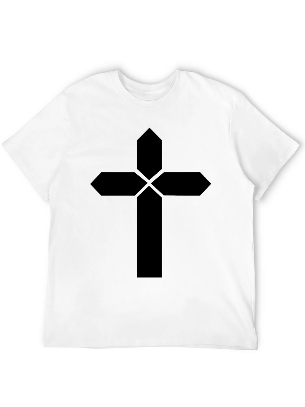 Black Cross Graphic Tee - Classic Religious T-Shirt