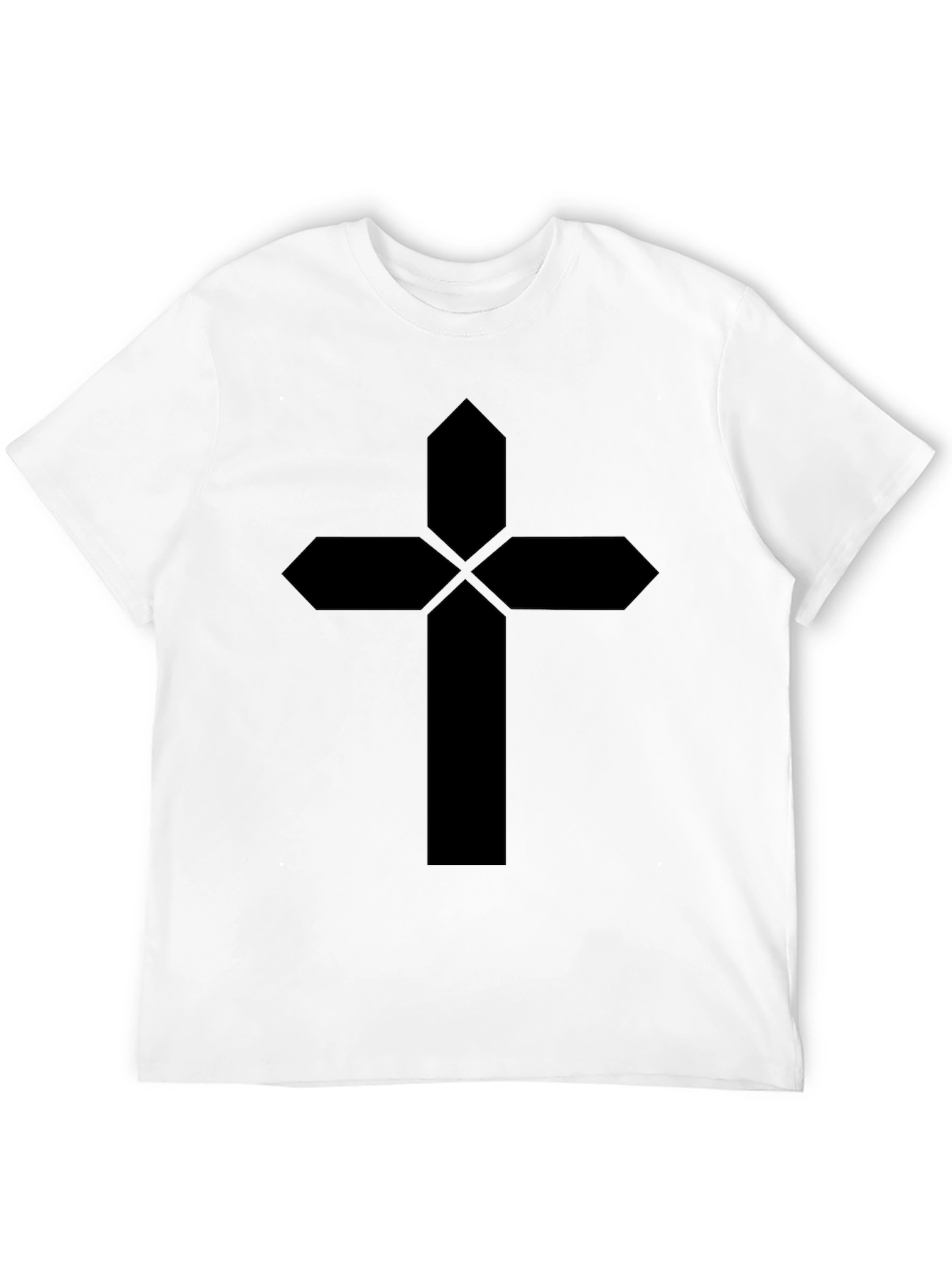 Black Cross Graphic Tee - Classic Religious T-Shirt
