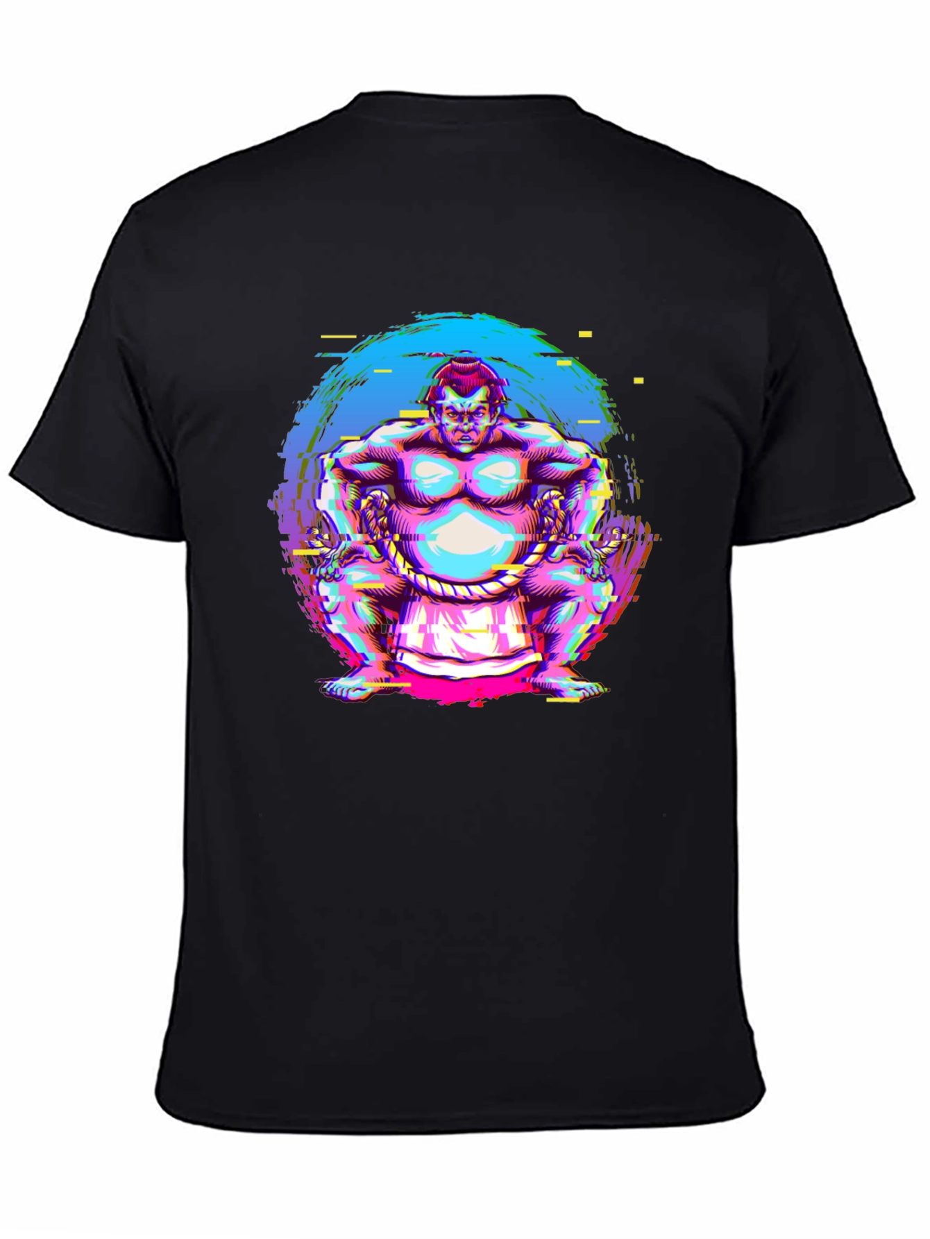 Sumo Wrestler Graphic Tee - Black