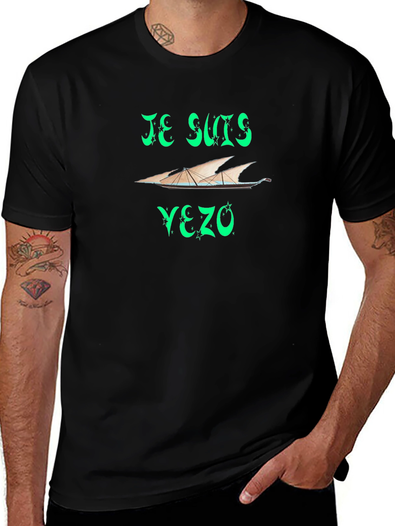 Je Suis Yezo Black T-Shirt - Unique Design