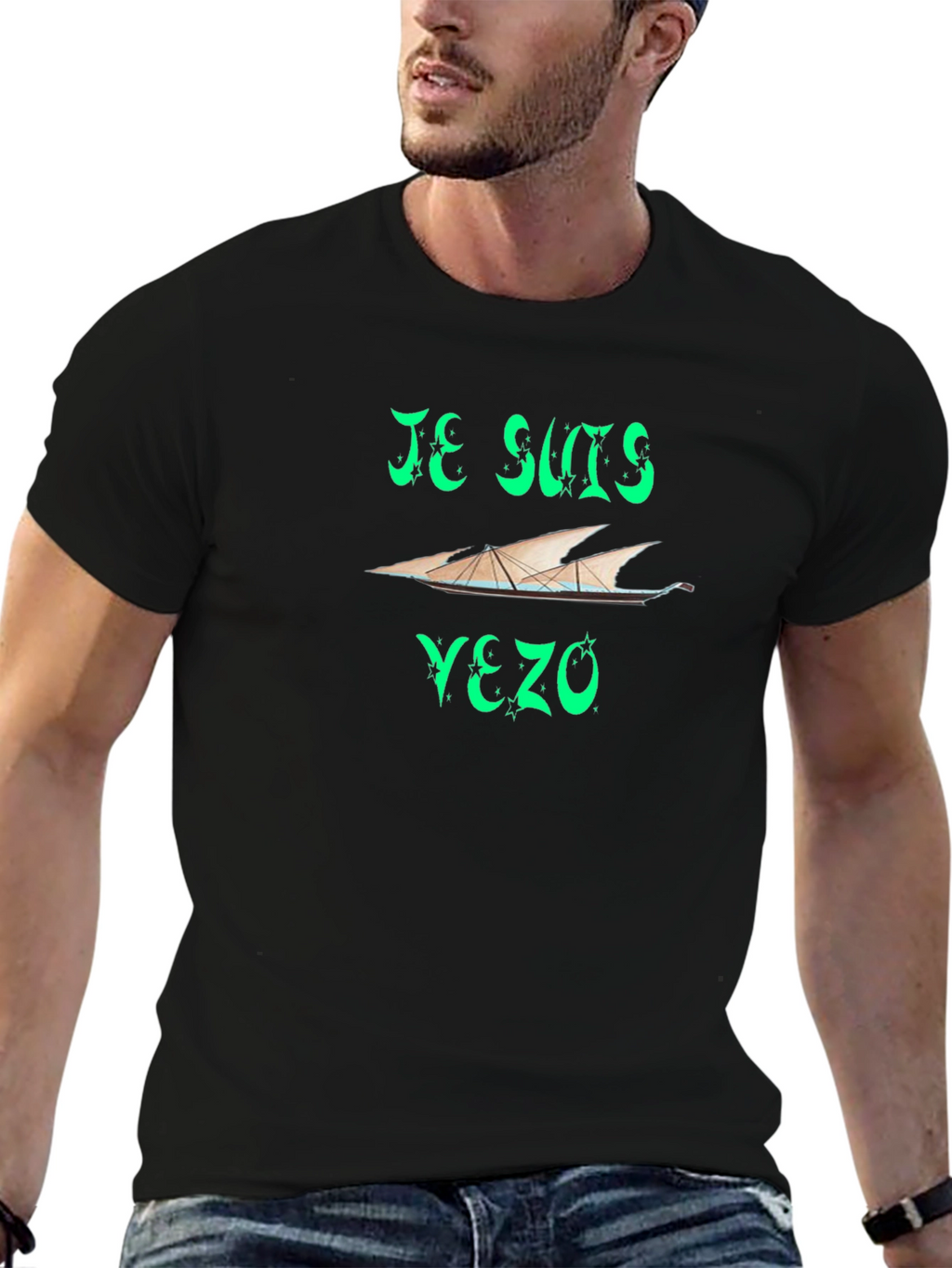 Je Suis Yezo Black T-Shirt - Unique Design