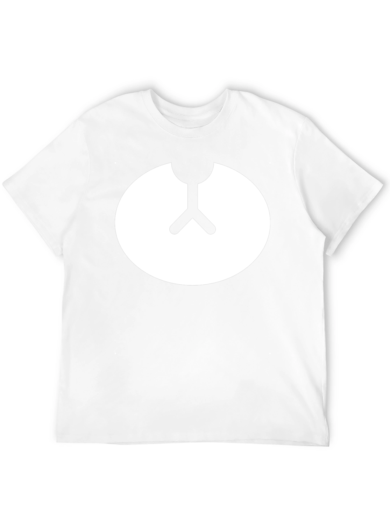 Minimalist Bear Symbol Black Crew Neck Tee