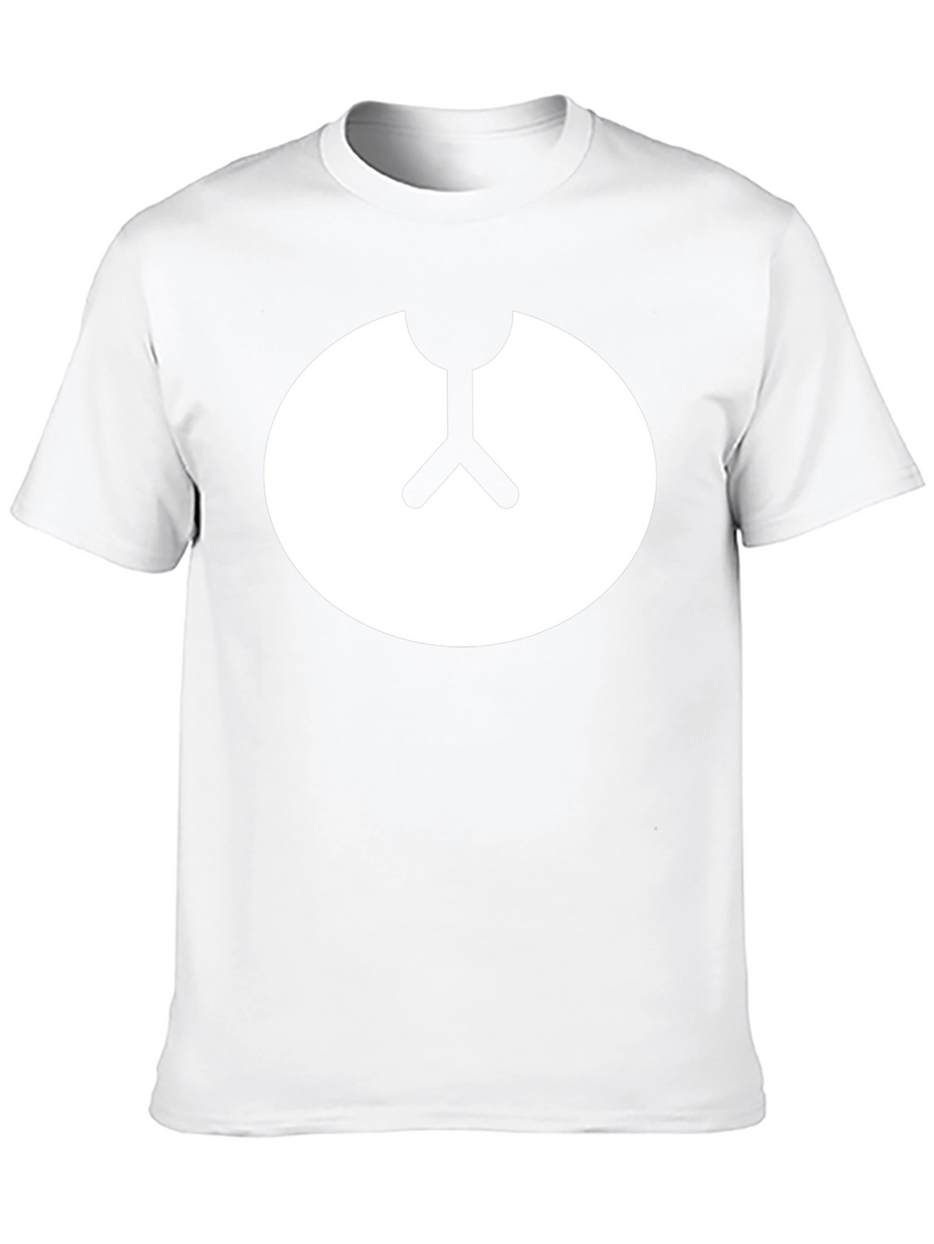 Minimalist Bear Symbol Black Crew Neck Tee