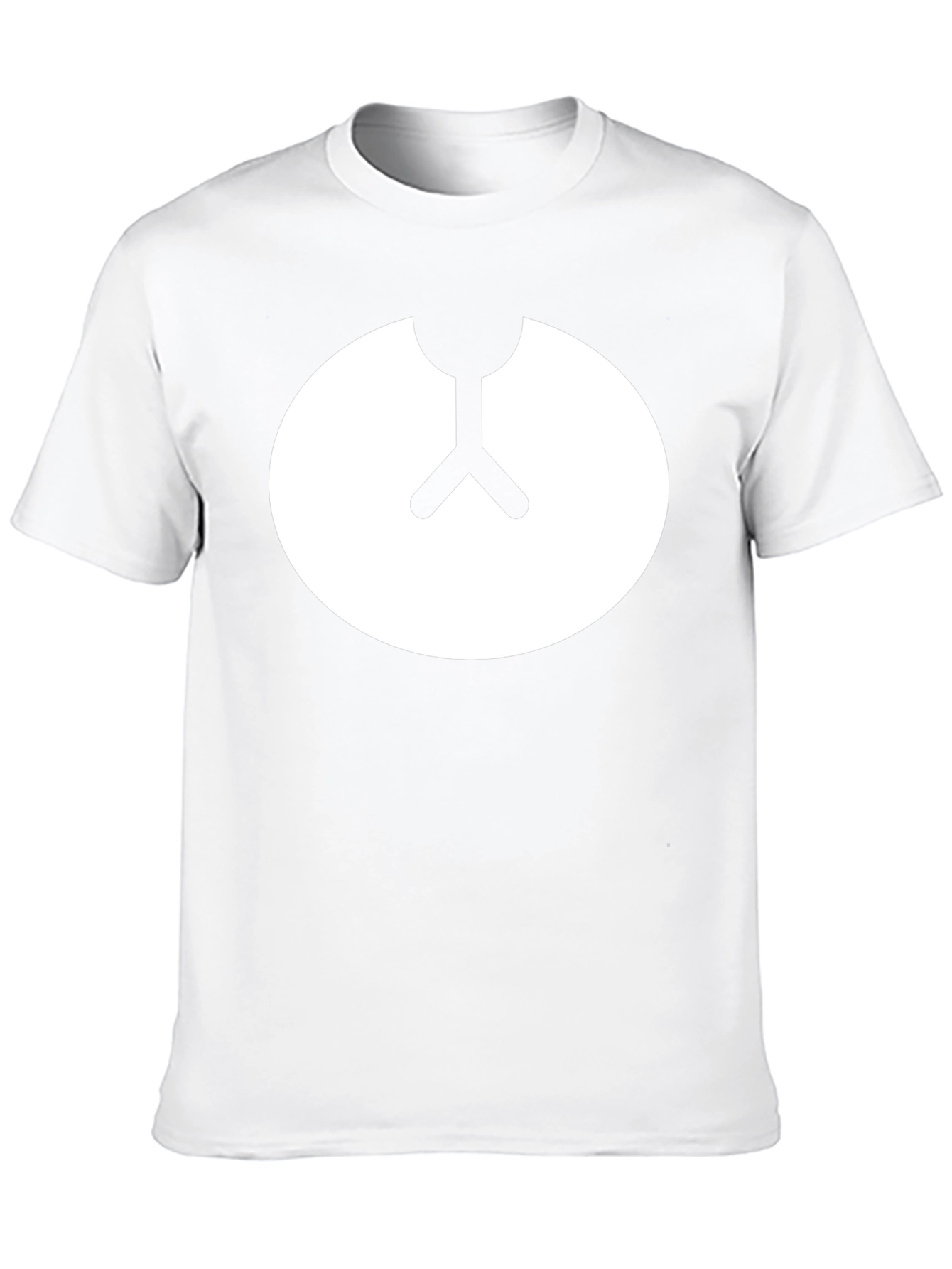 Minimalist Bear Symbol Black Crew Neck Tee
