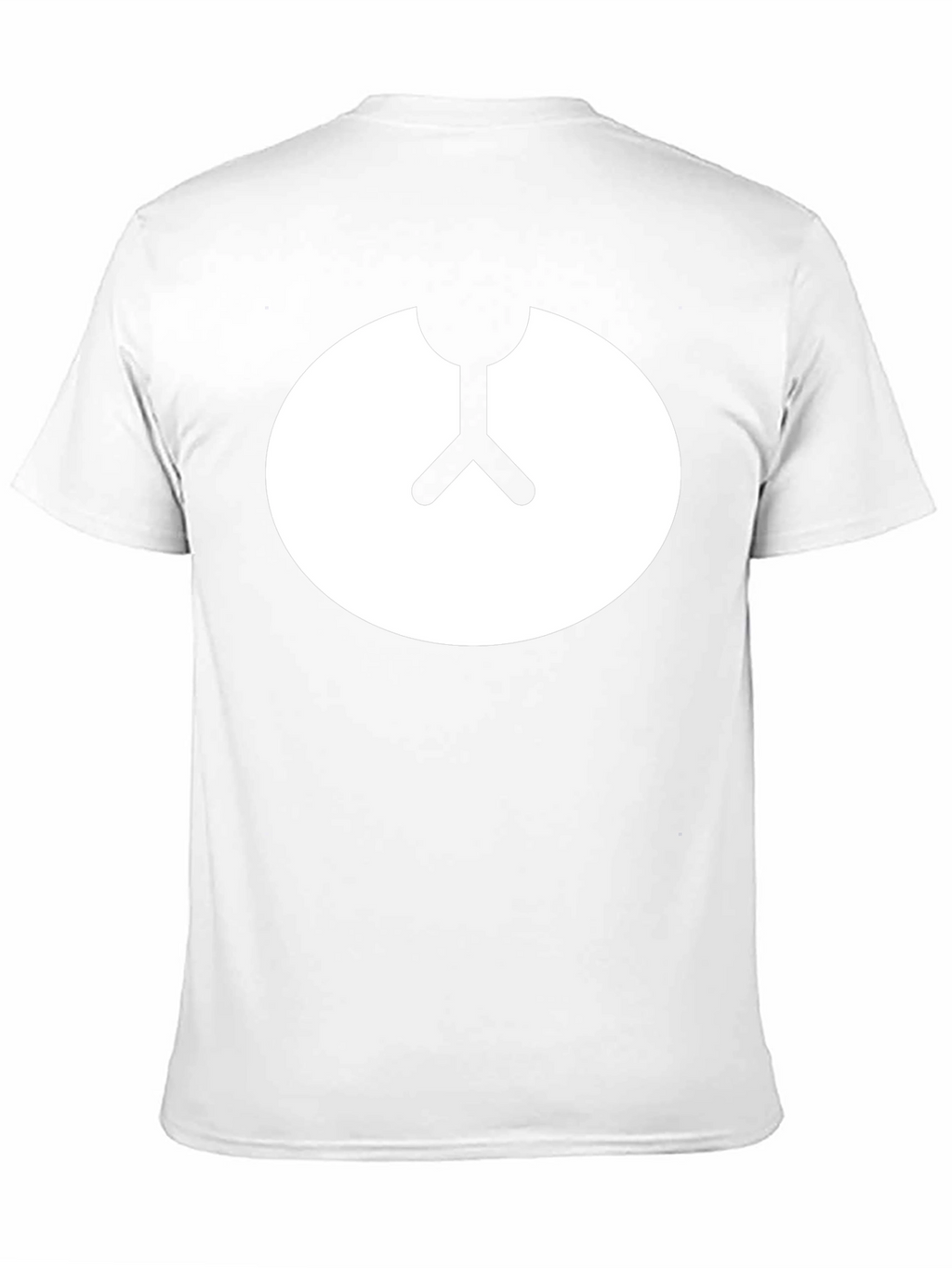 Minimalist Bear Symbol Black Crew Neck Tee