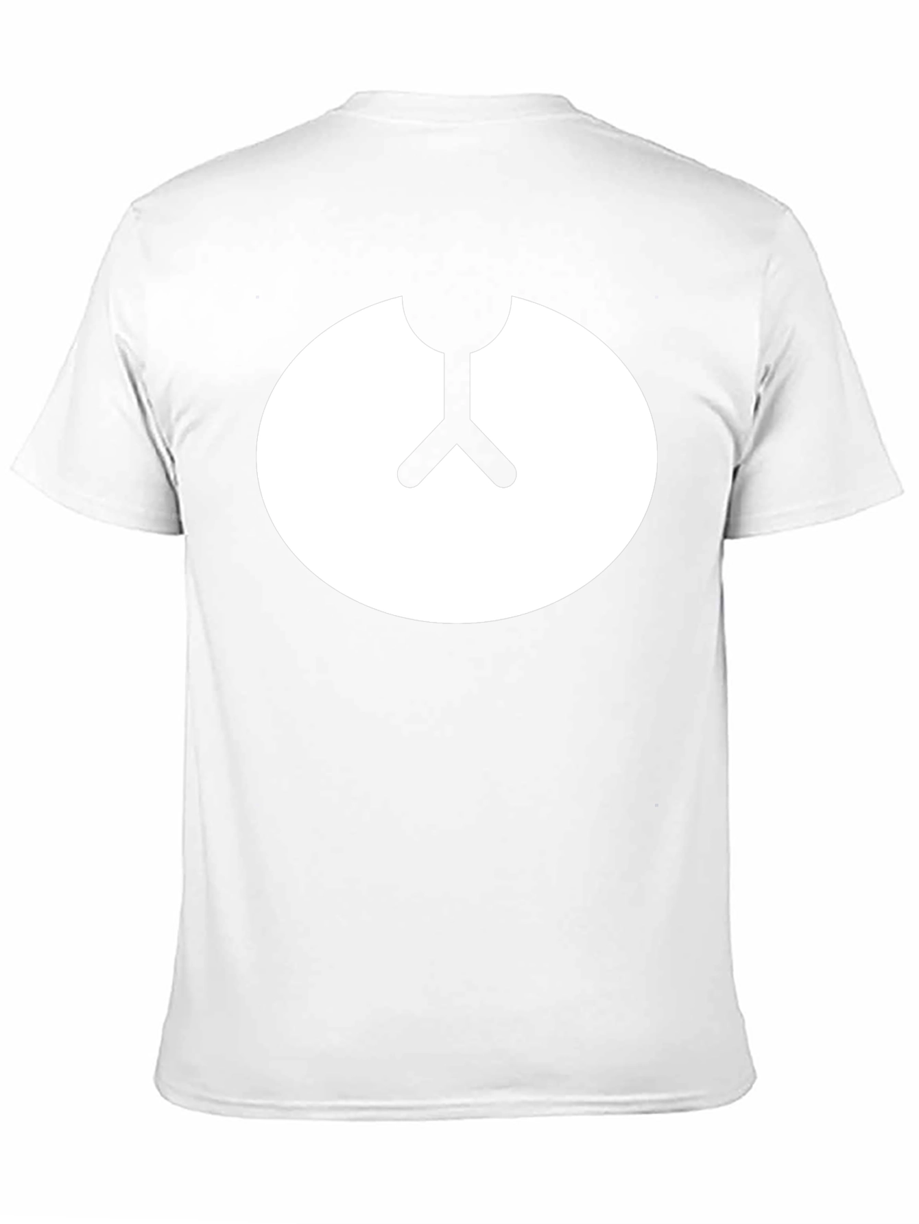 Minimalist Bear Symbol Black Crew Neck Tee