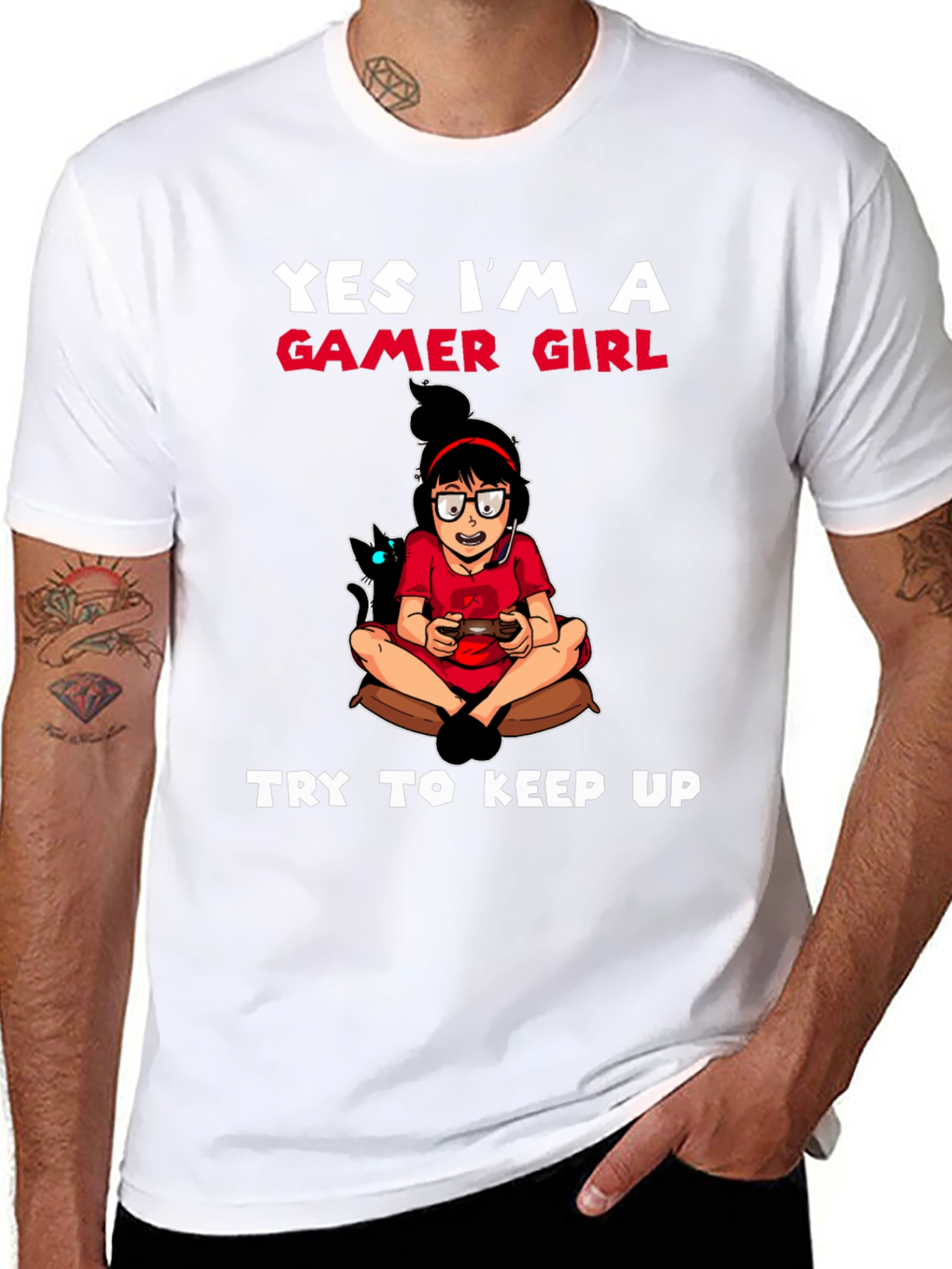 Gamer Girl T-Shirt - Try To Keep Up!