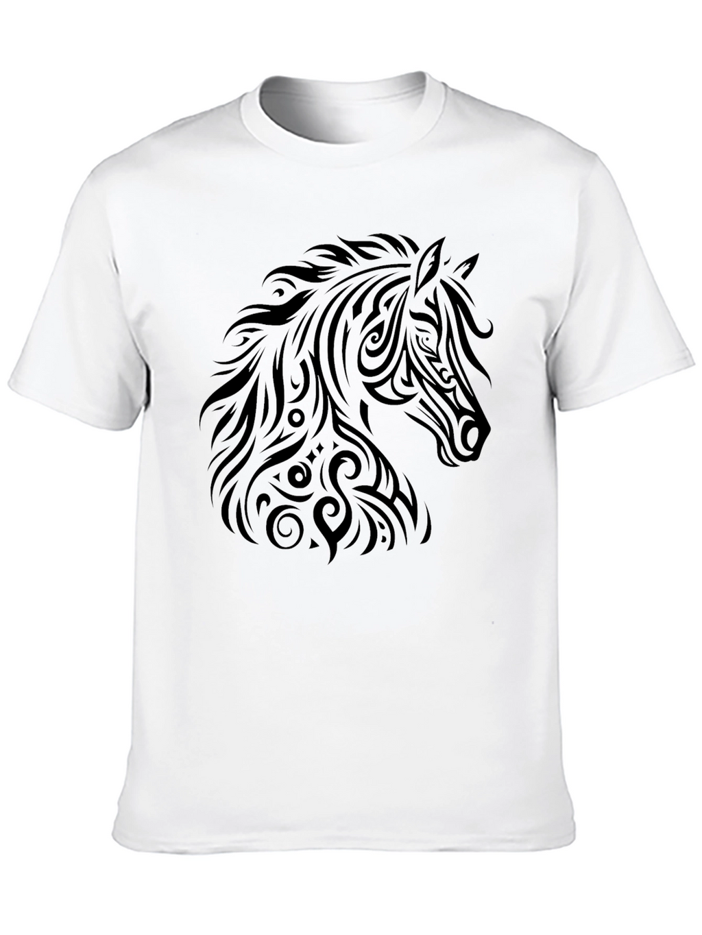 Tribal Horse Graphic Tee - Black