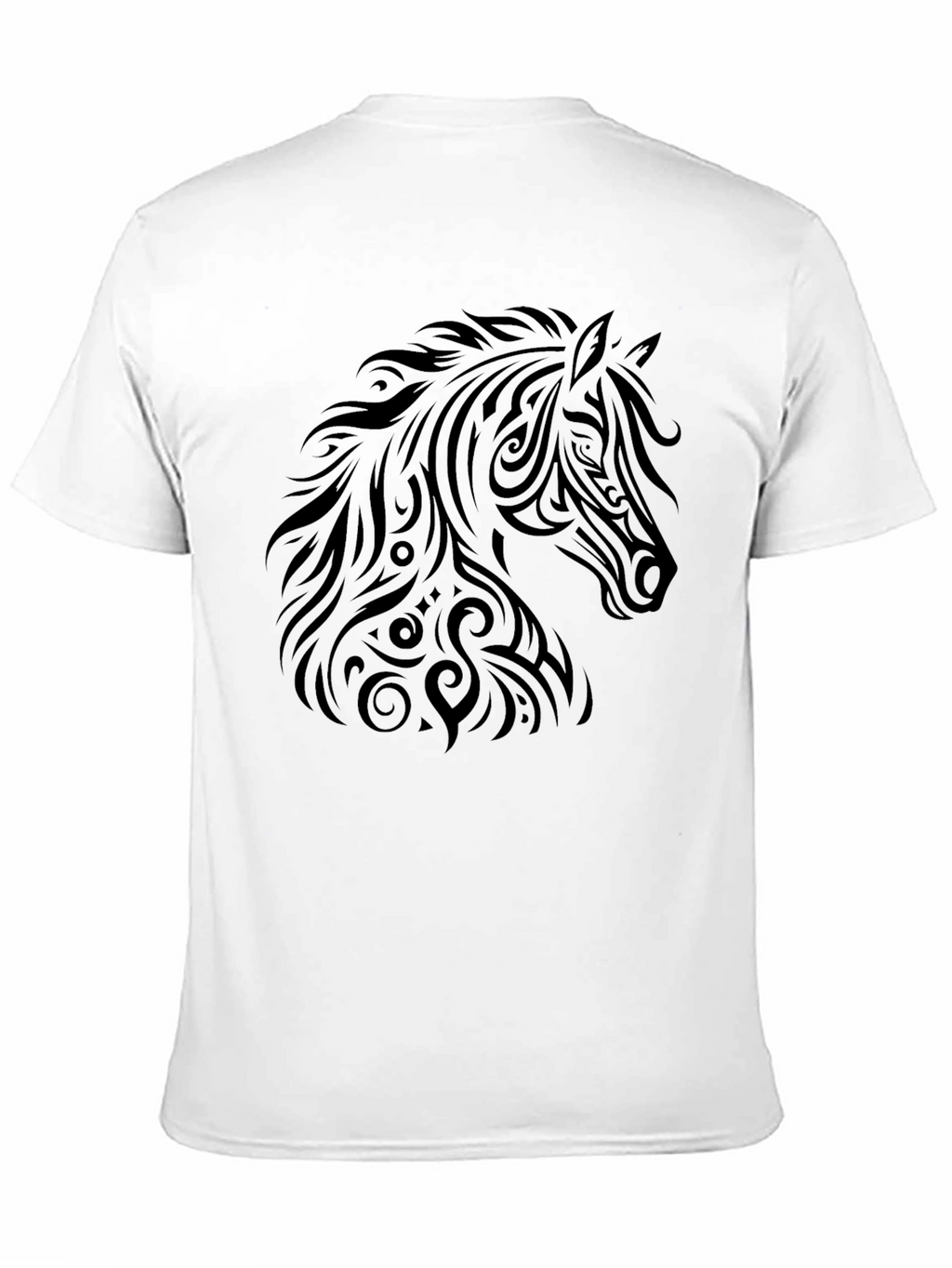 Tribal Horse Graphic Tee - Black